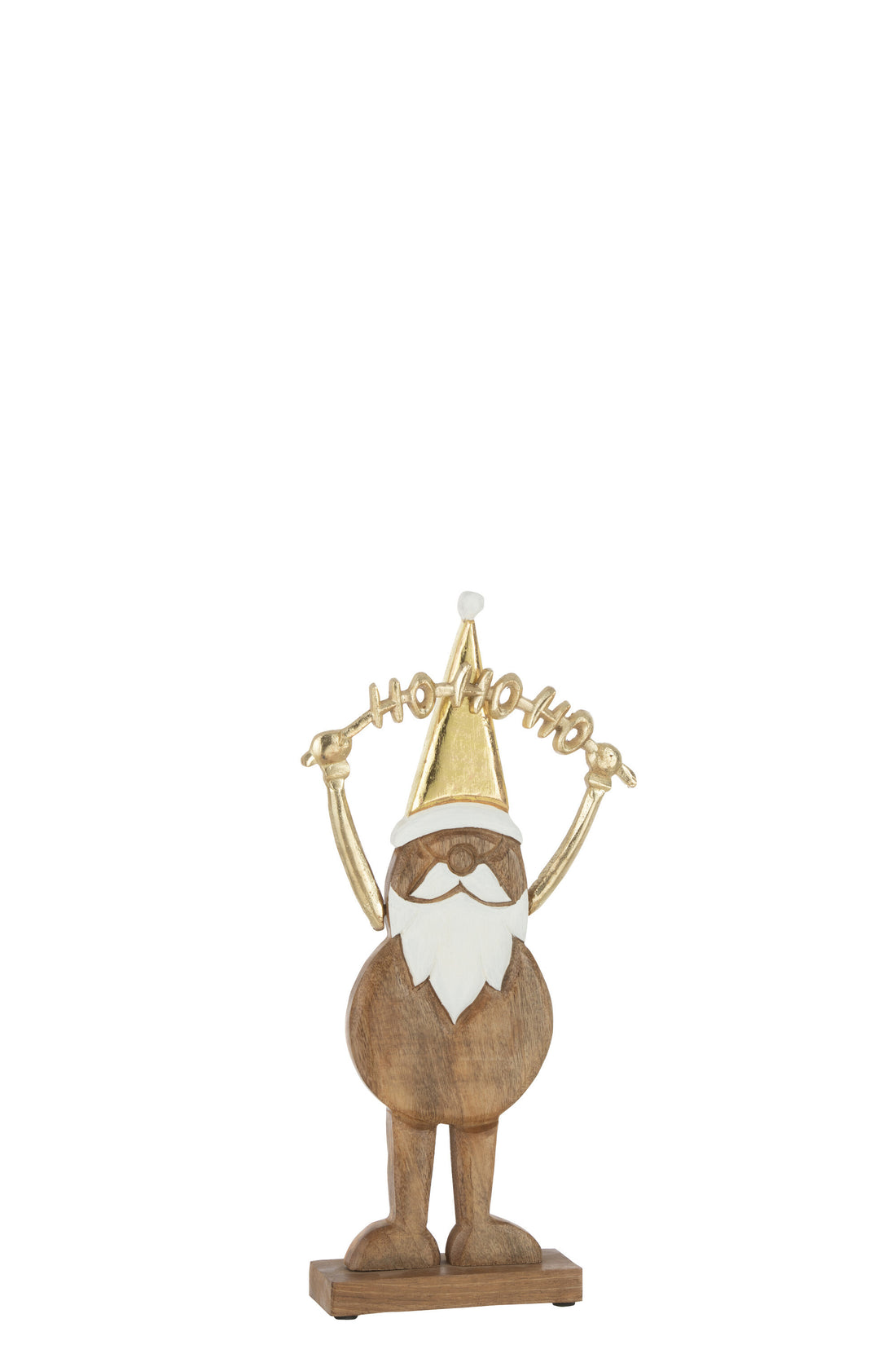 J-Line Kerstfiguren - hout - goud - small