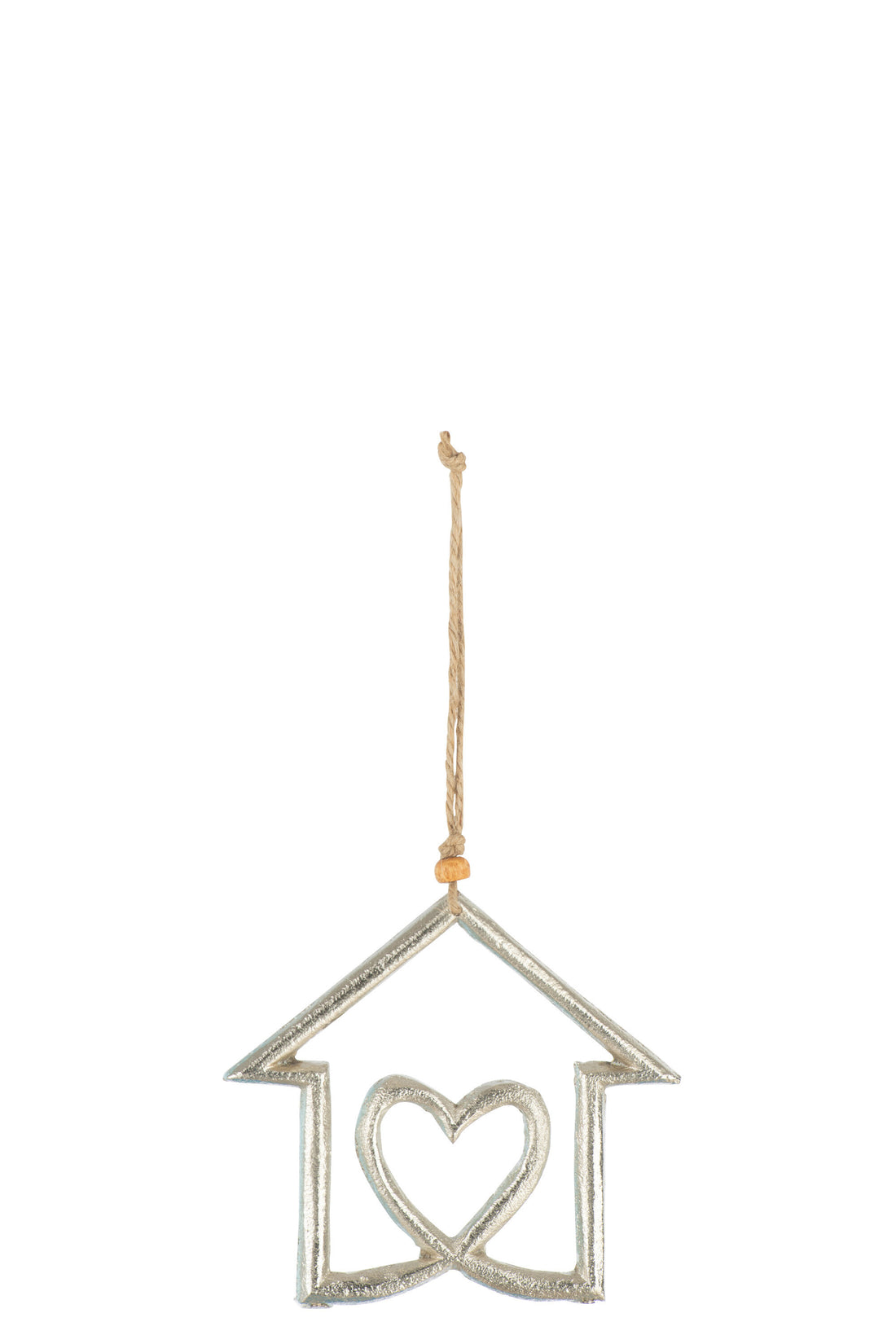 J-Line Huis Hart Hangend Aluminium Zilver