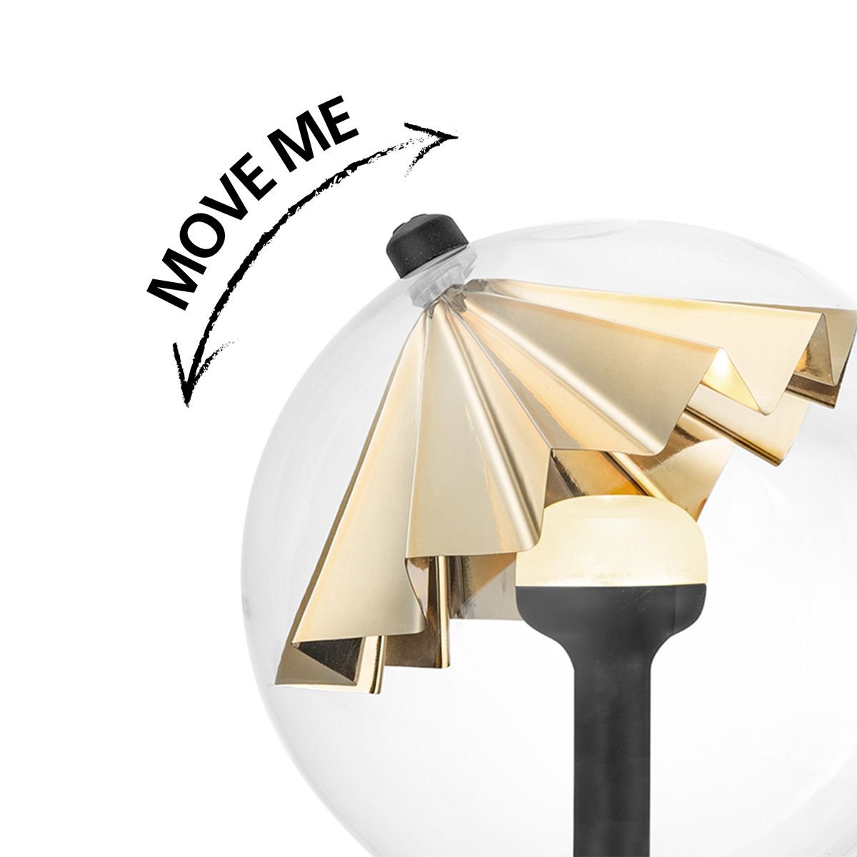 dimbare LED lamp Umbrella goud G120 E27 5W 400Lm