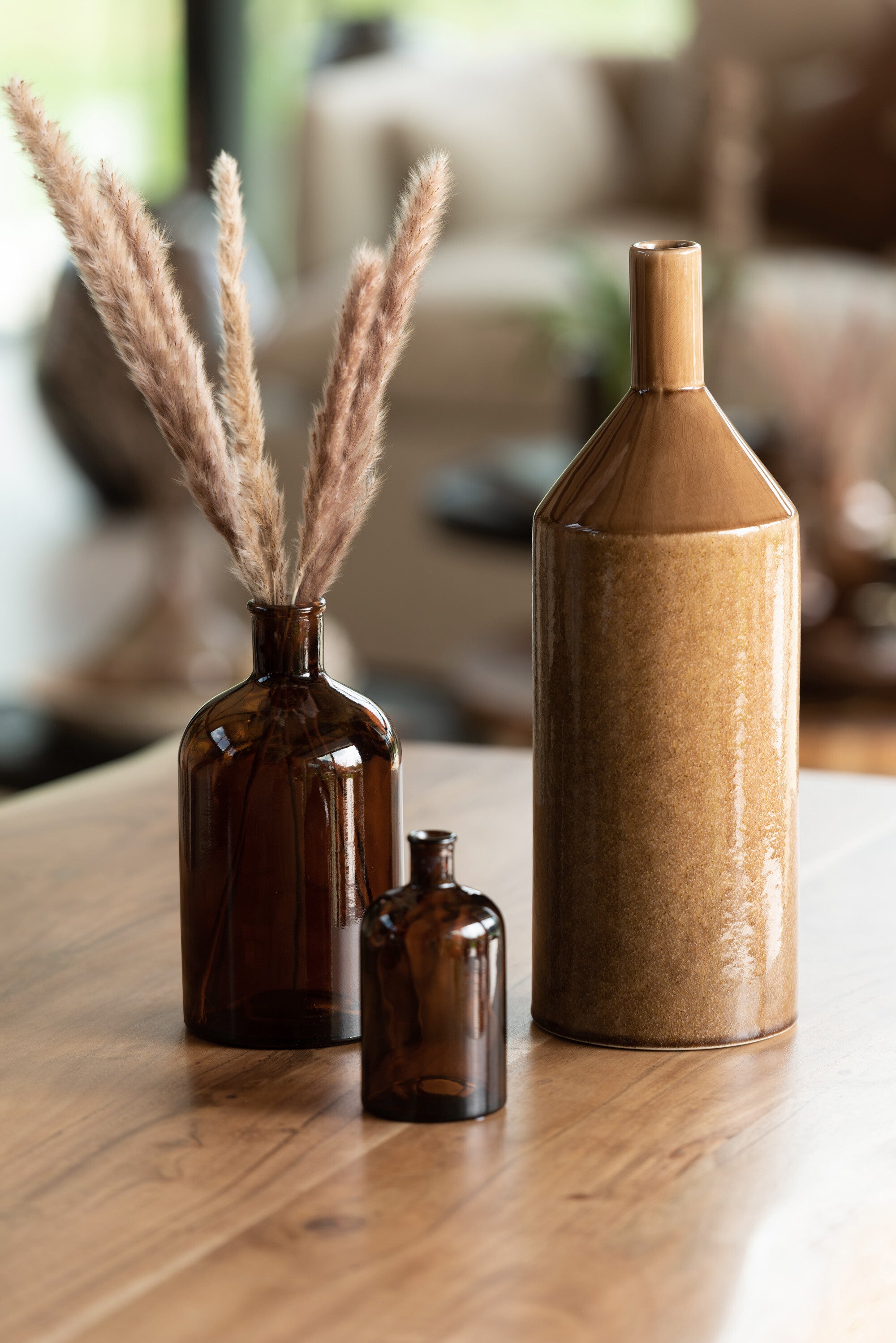 J-Line Bundel Pennisetum Gedroogd Gras Bruin