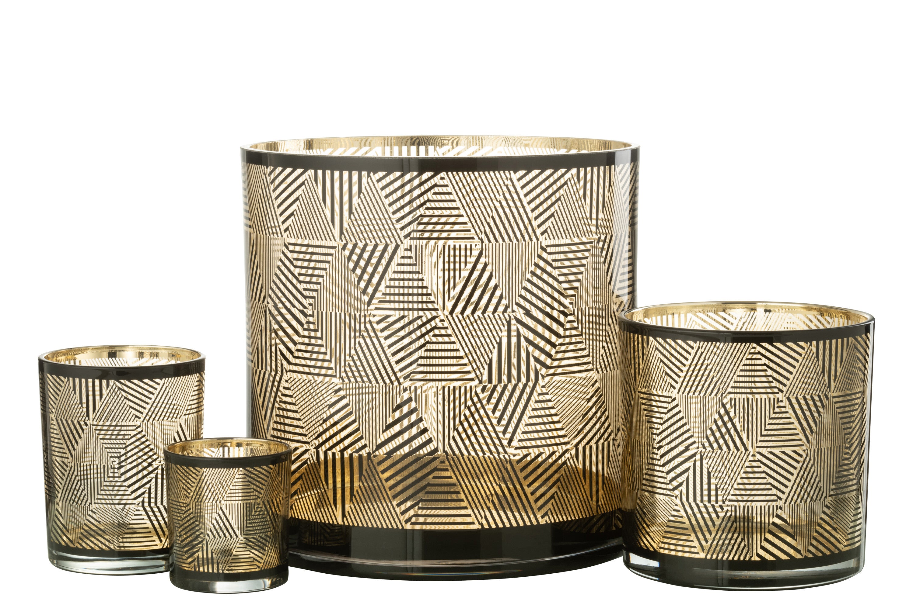 Orkaan Driehoeken Strepen Glas Br Groot