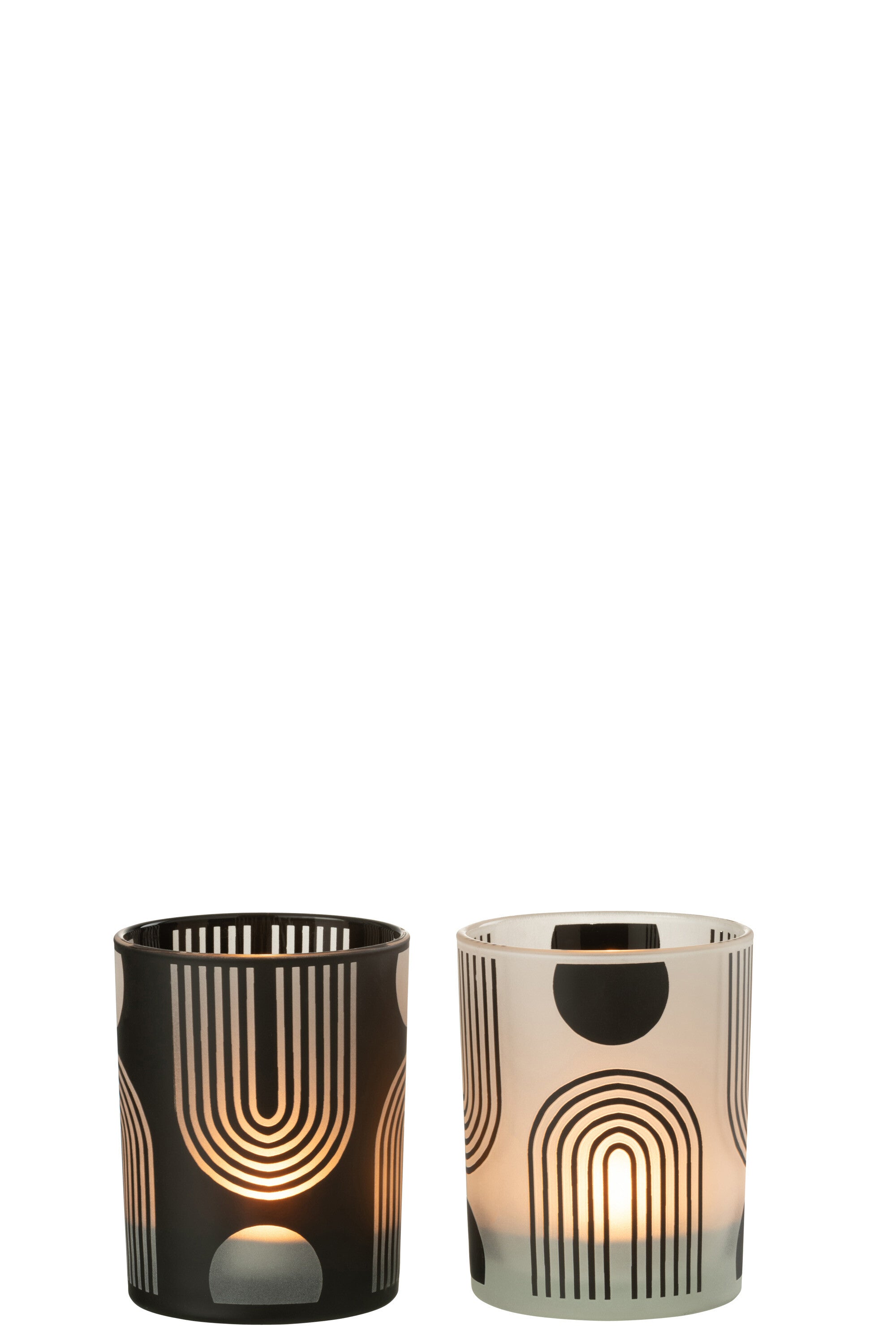 Orkaan Noords Glas Mat Zwart/Wit Medium Assortiment Van 2