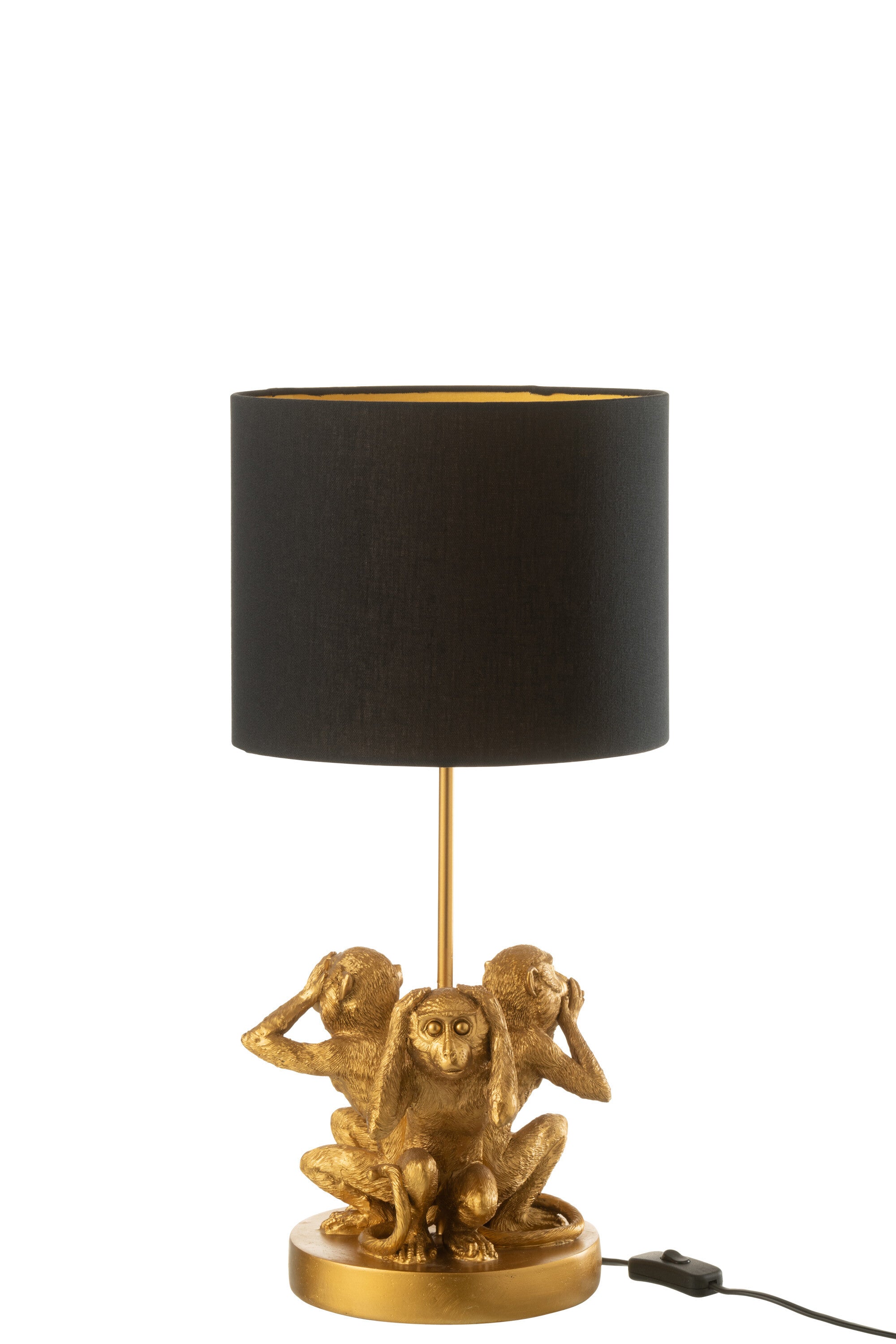 J-Line Lamp Tafel Aap 3Delen Poly Goud