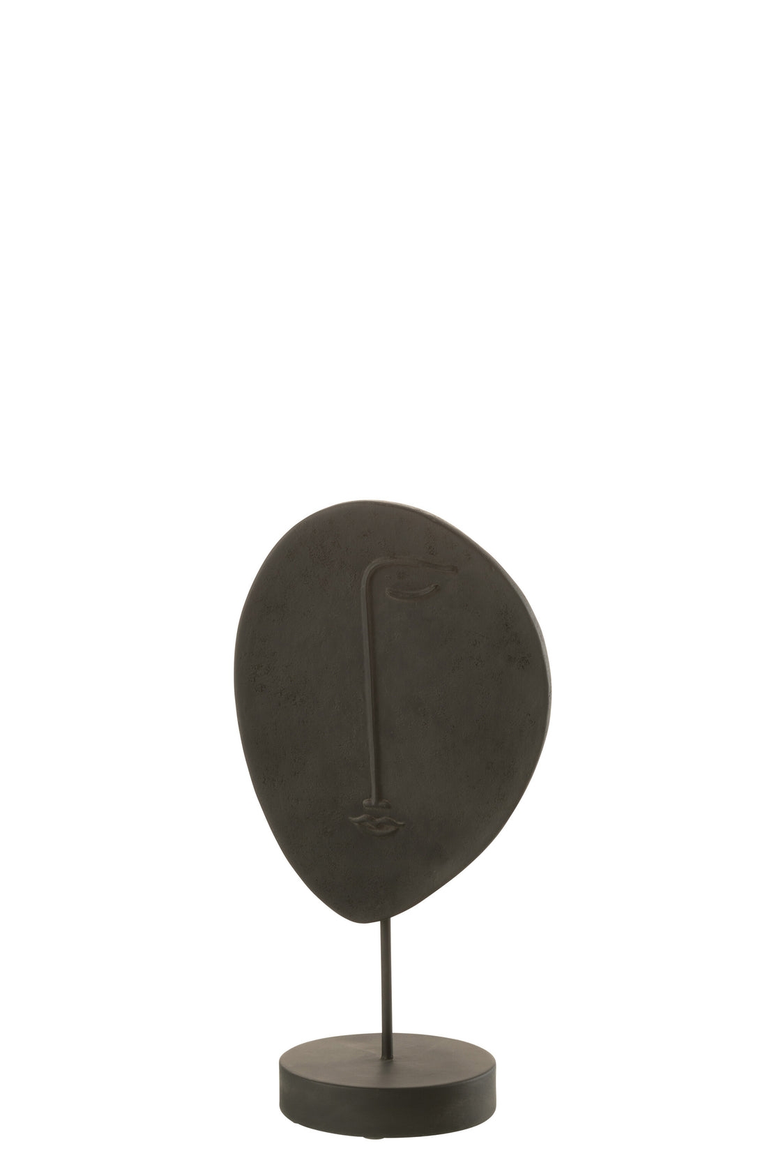 J-Line Hoofd Plat Op Voet Poly Zwart Small