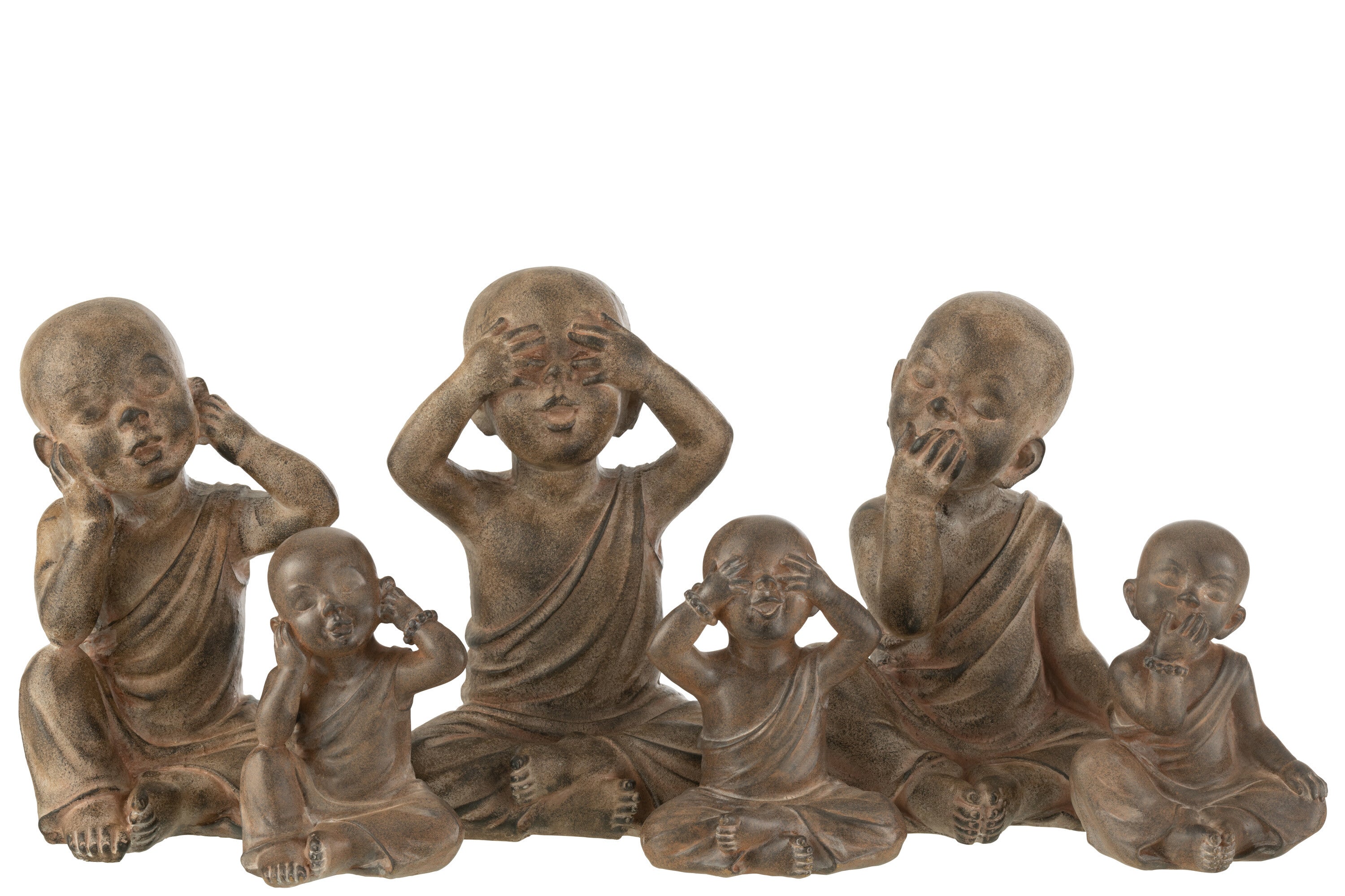 J-Line Set Of 3 Monnik Poly Bruin Large