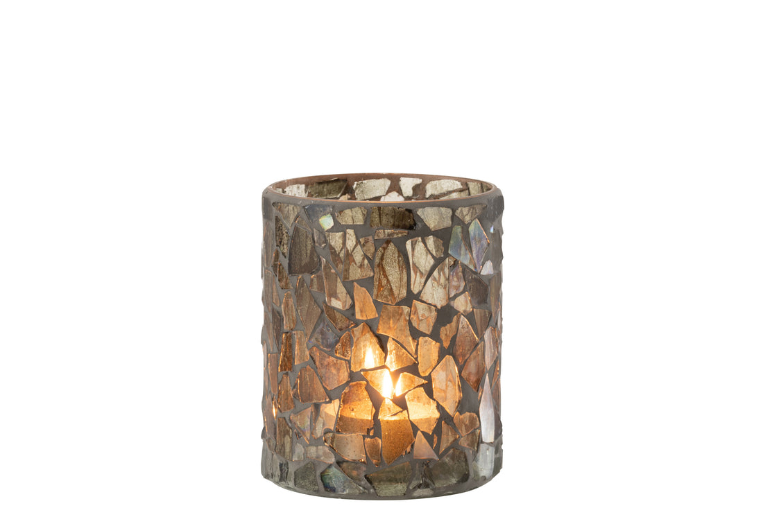 Orkaan Mozaïekglas Grijs/Groen Medium