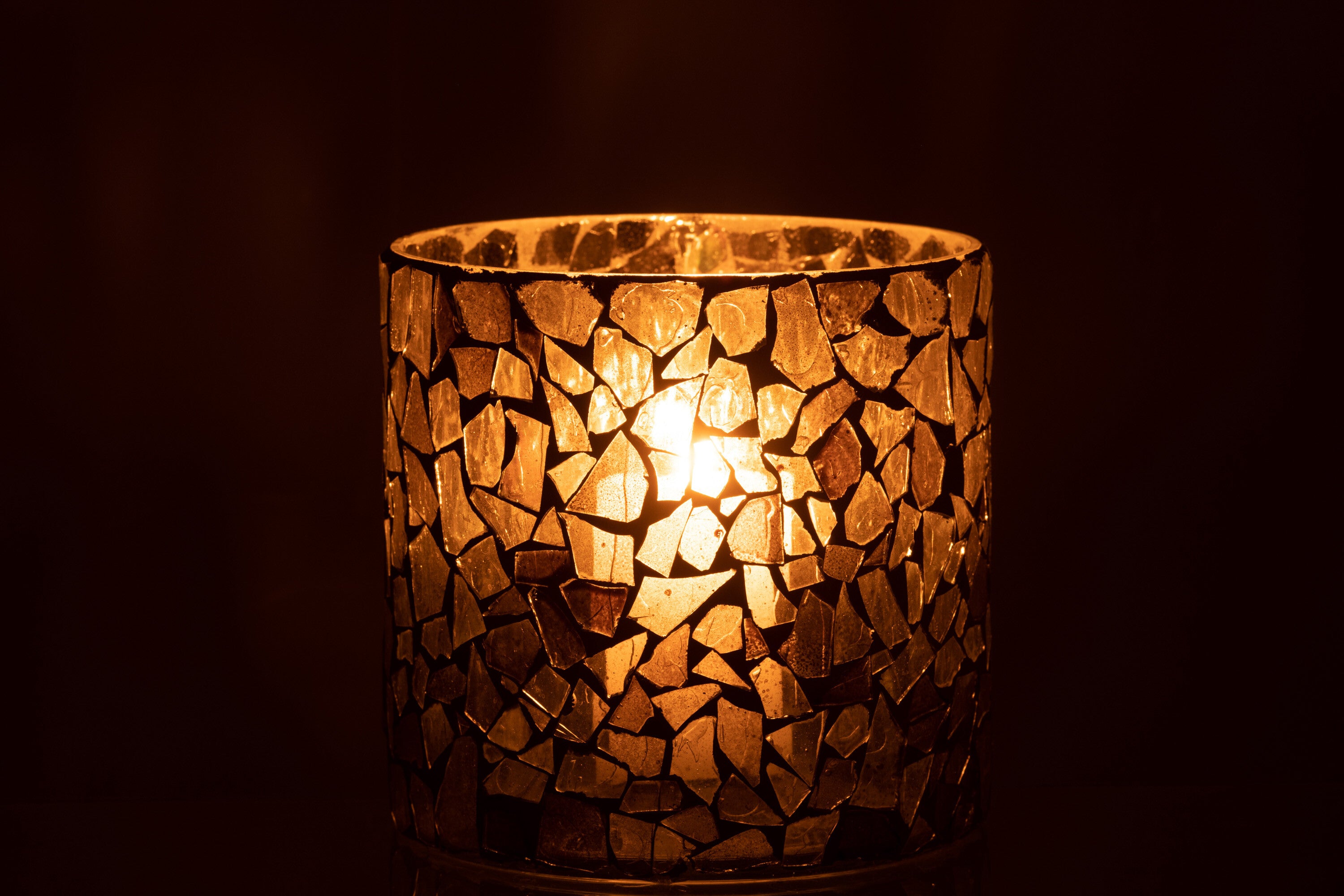 Orkaan Mozaïekglas Grijs/Groen Groot