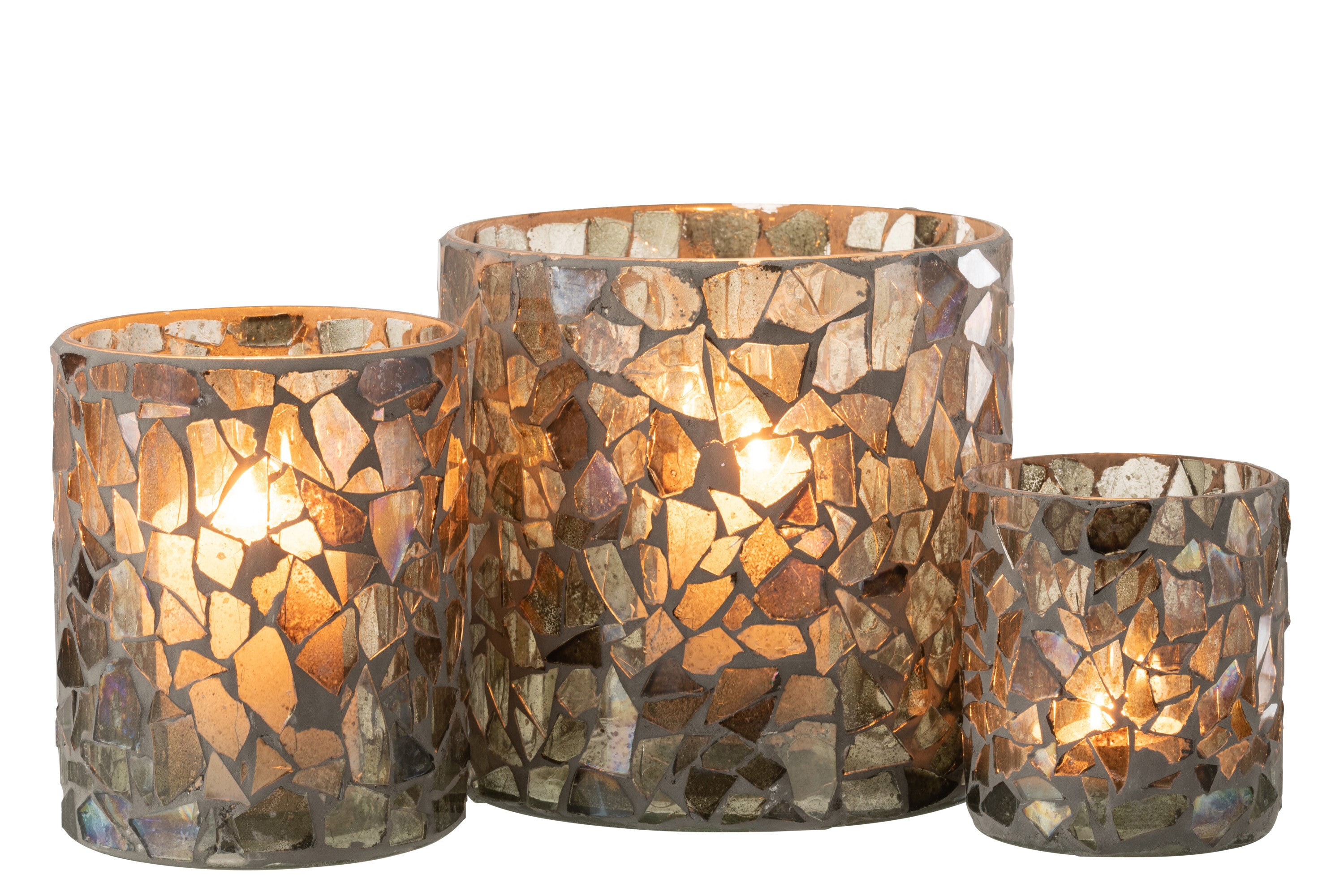 Orkaan Mozaïekglas Grijs/Groen Groot