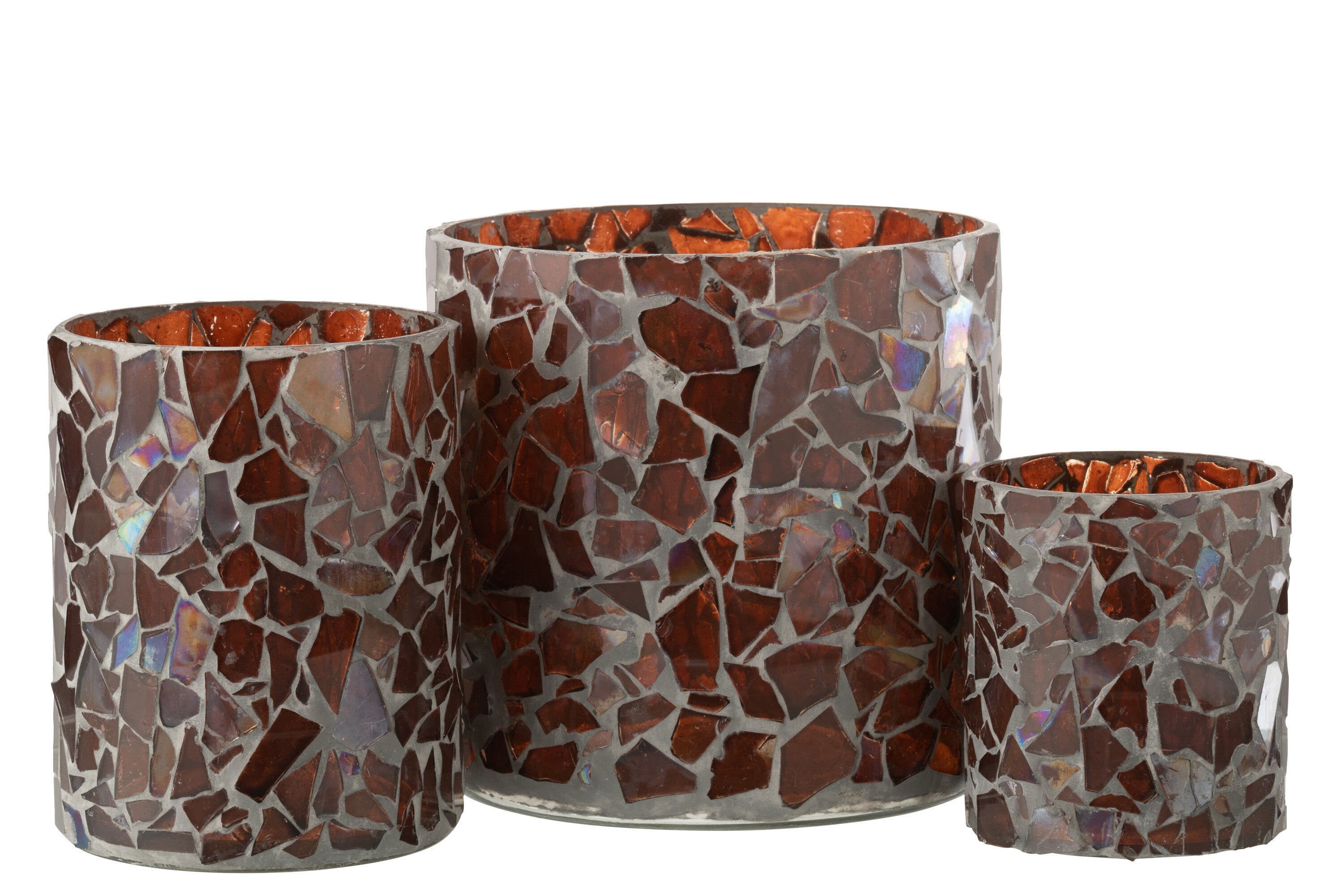 Orkaan Mozaïekglas Bruin Groot