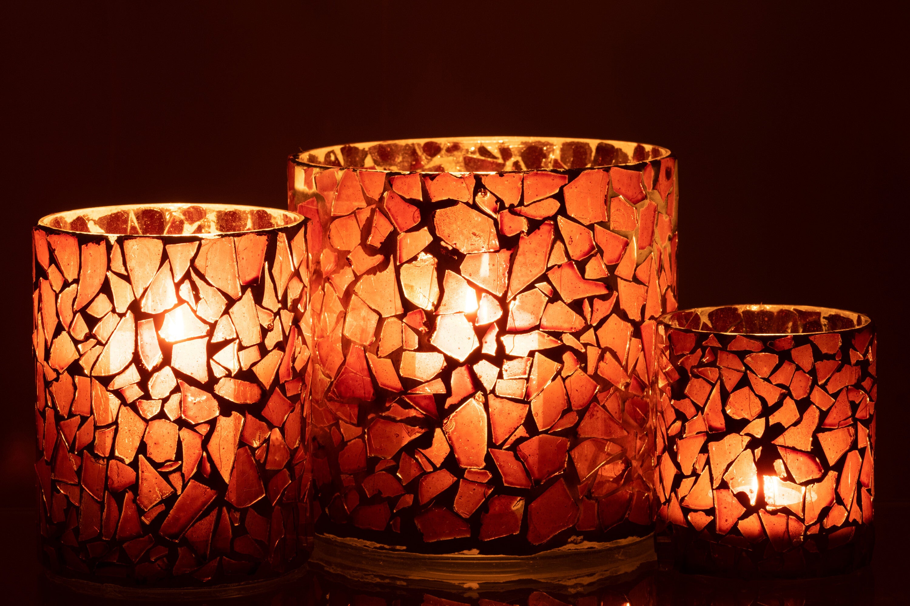 Orkaan Mozaïekglas Bruin Groot