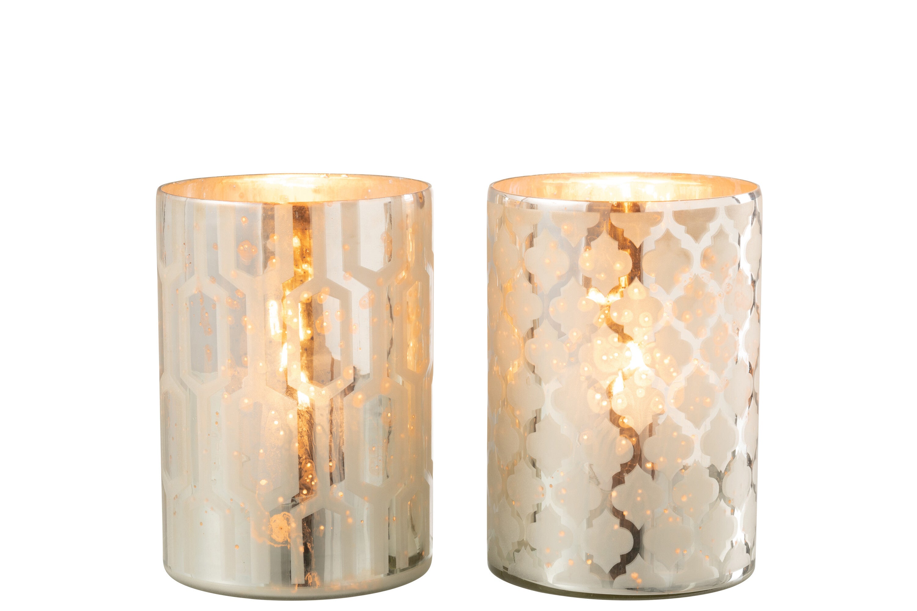 Hurricane Glas Zilver Medium Assortiment Van 2