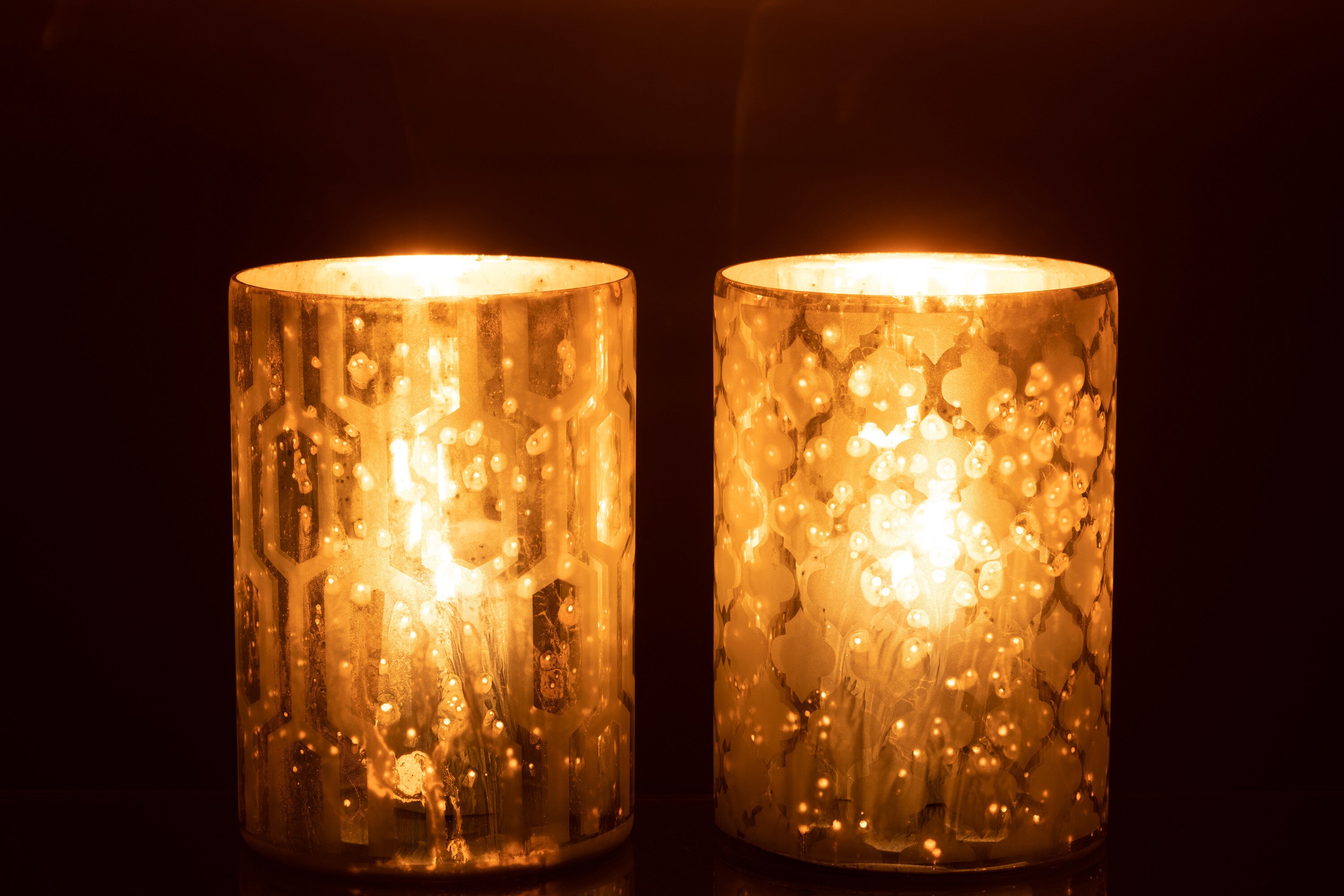 Hurricane Glas Zilver Medium Assortiment Van 2