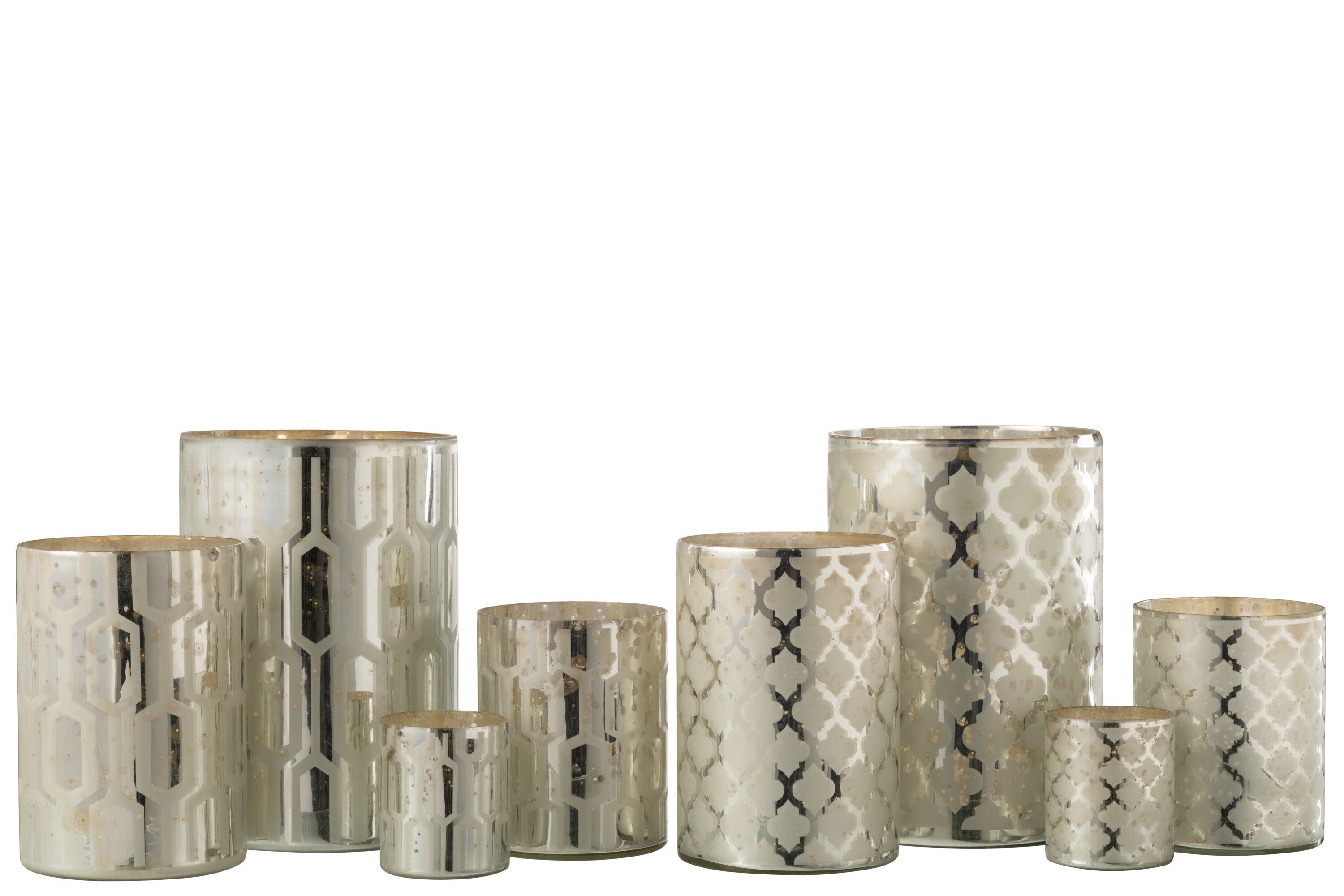 Hurricane Glas Zilver Groot Assortiment Van 2