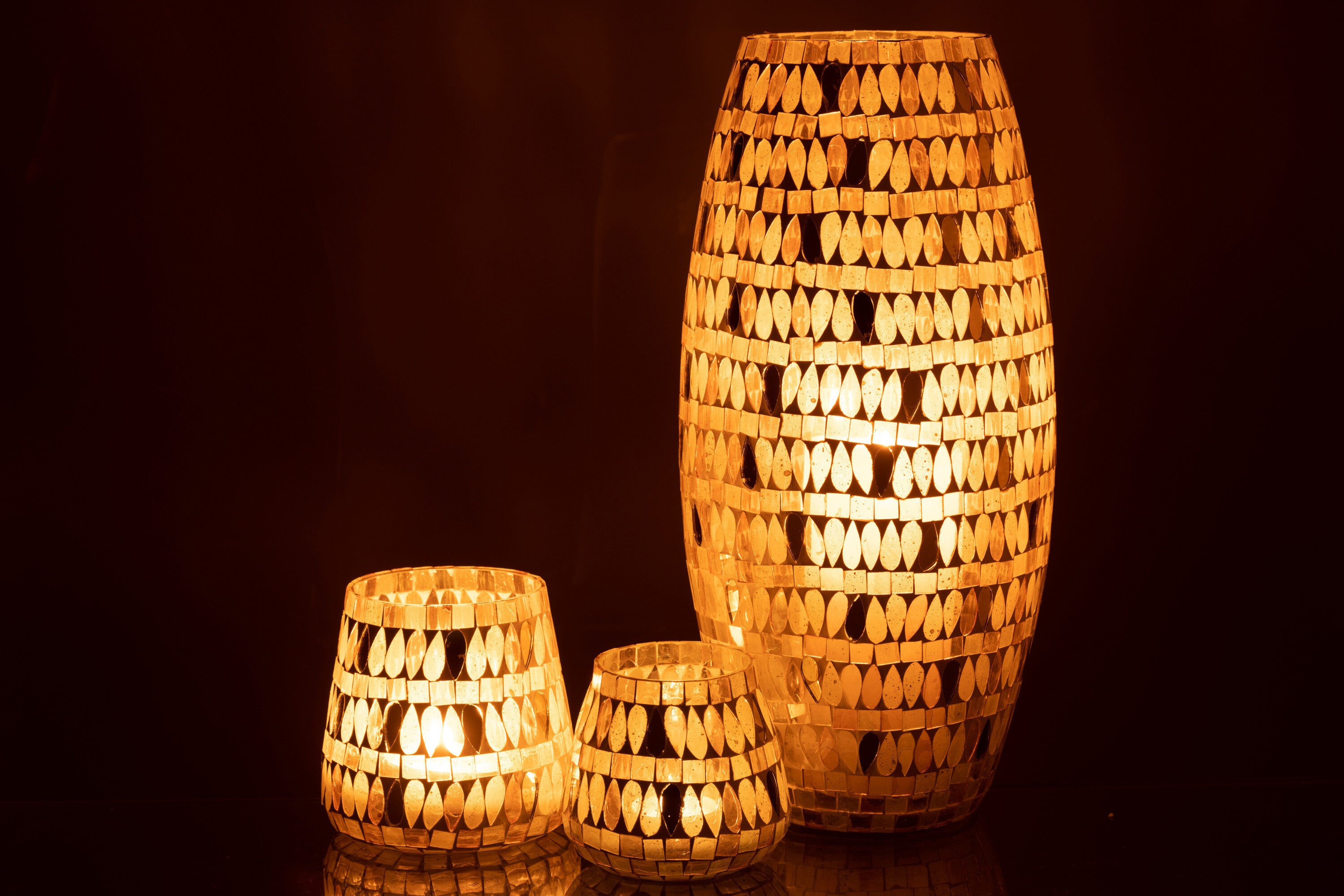 Orkaan Mozaïekglas Beige Groot