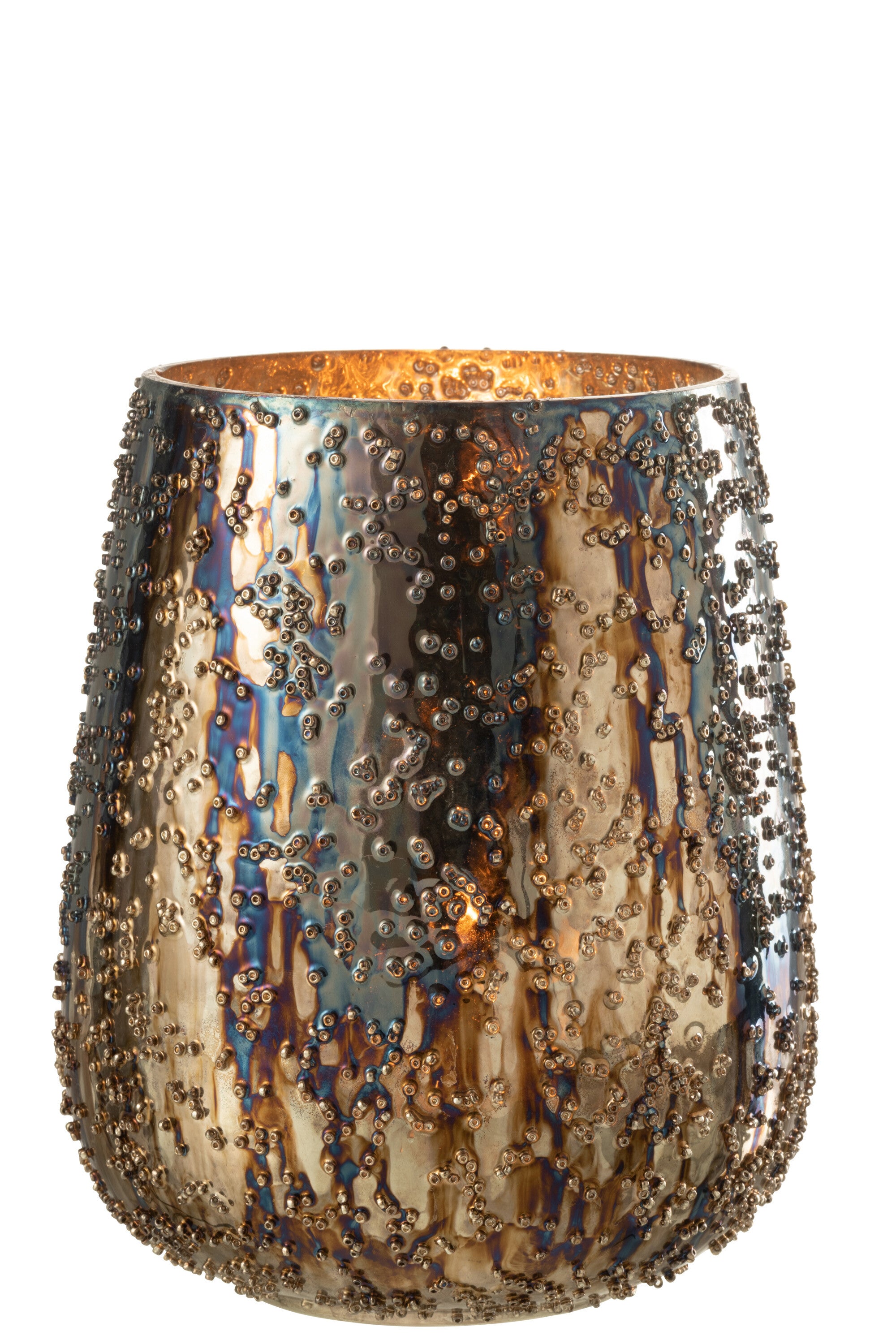 Orkaan Lise Glas Bruin/Goud Groot