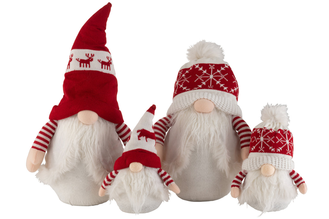 Gnoom Textiel Rood/Wit Medium Assortiment Van 2