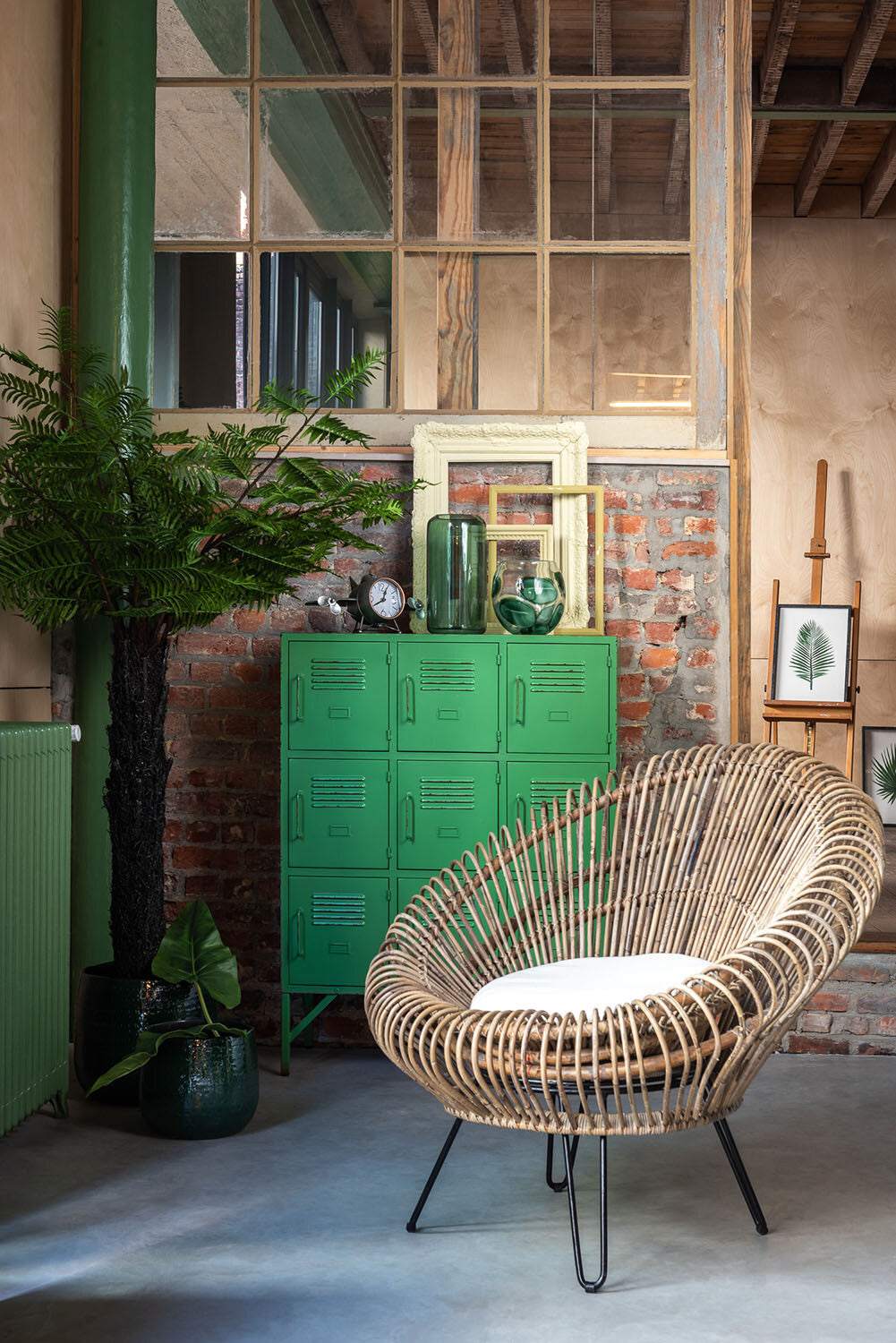 Kast 9 deuren Metaal Groen