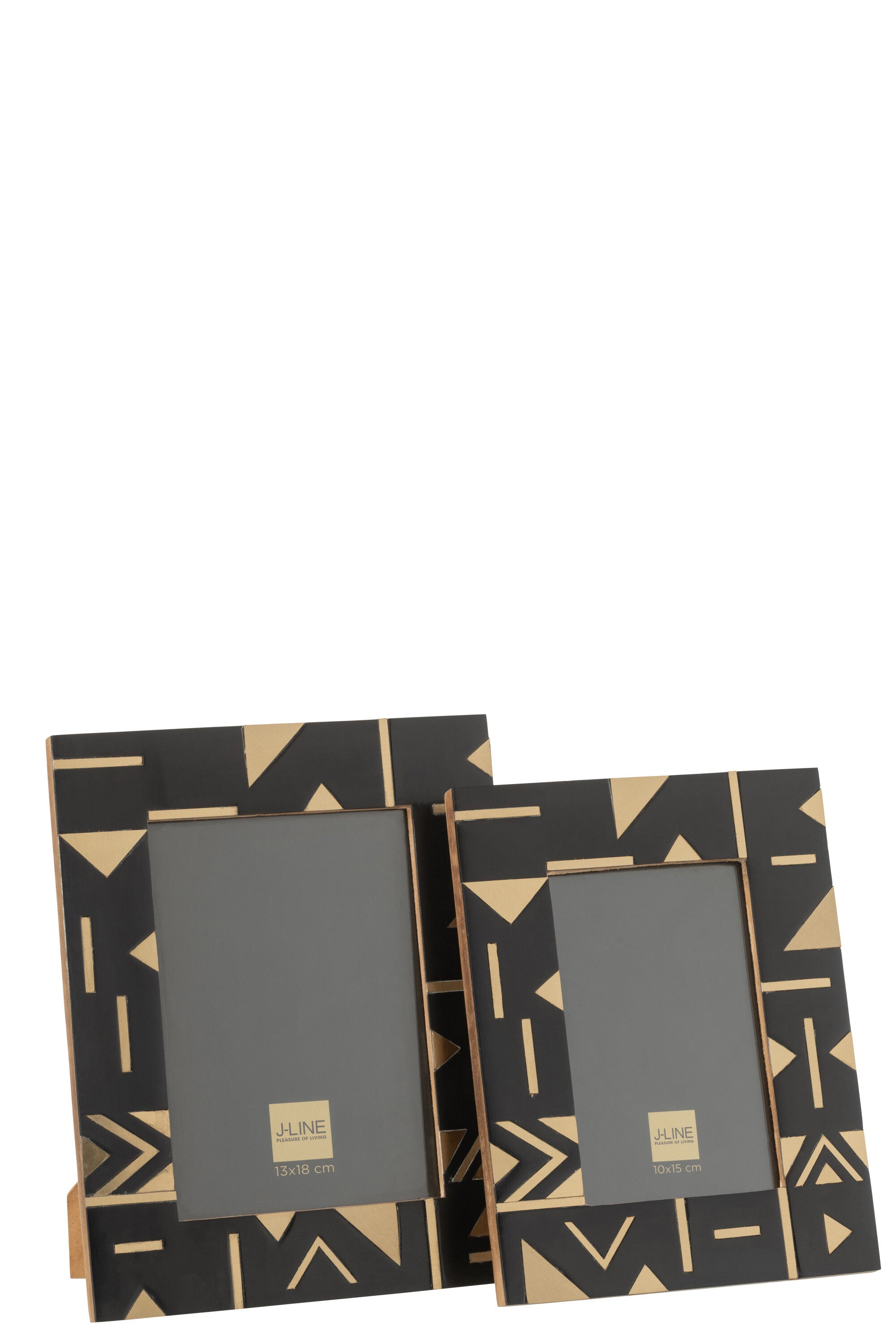 Fotolijst Geometrisch 13X18 Hout/Hars Zwart/Goud L 20X25cm