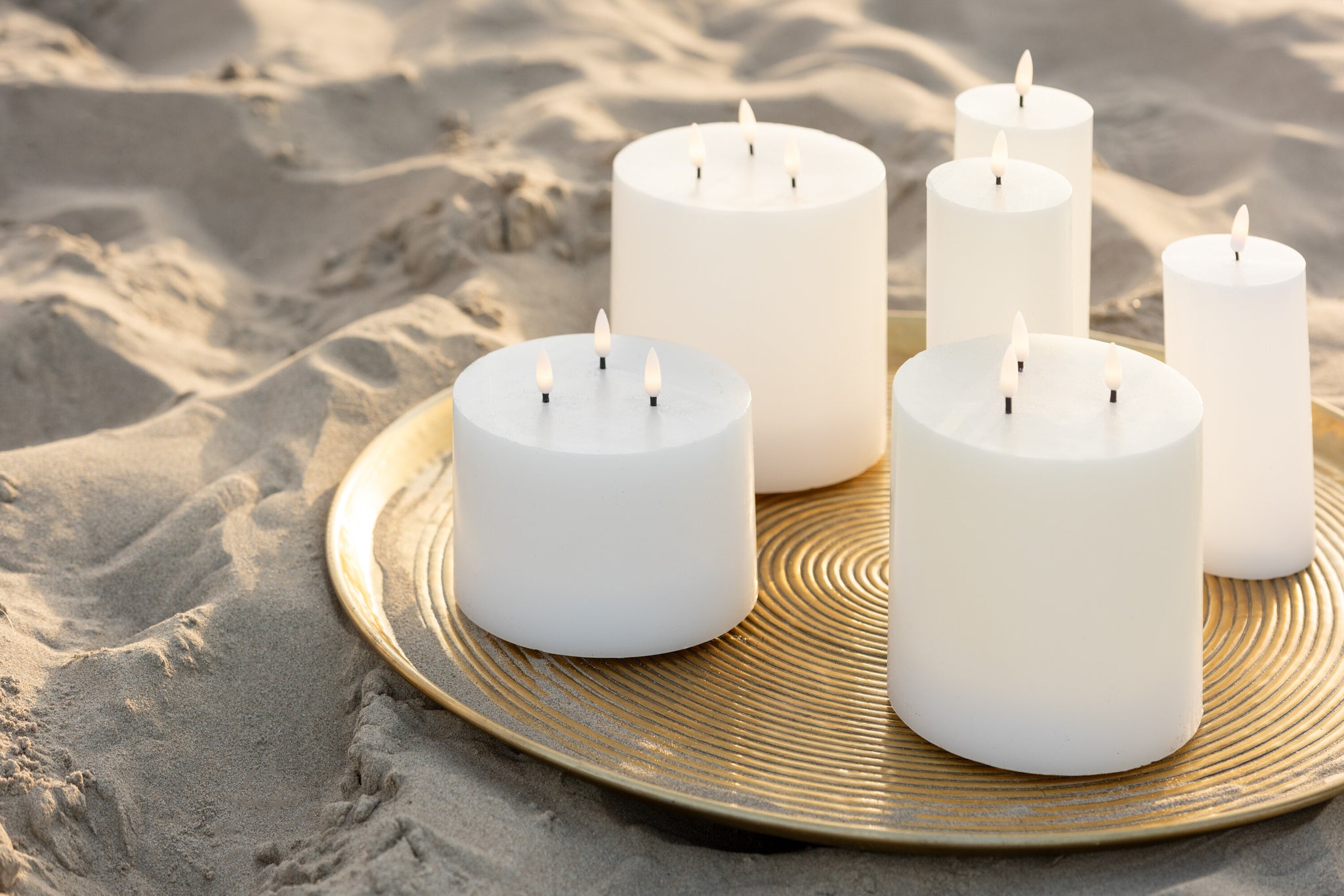 Kaars Led 3 Vlammen Wit Middelgroot