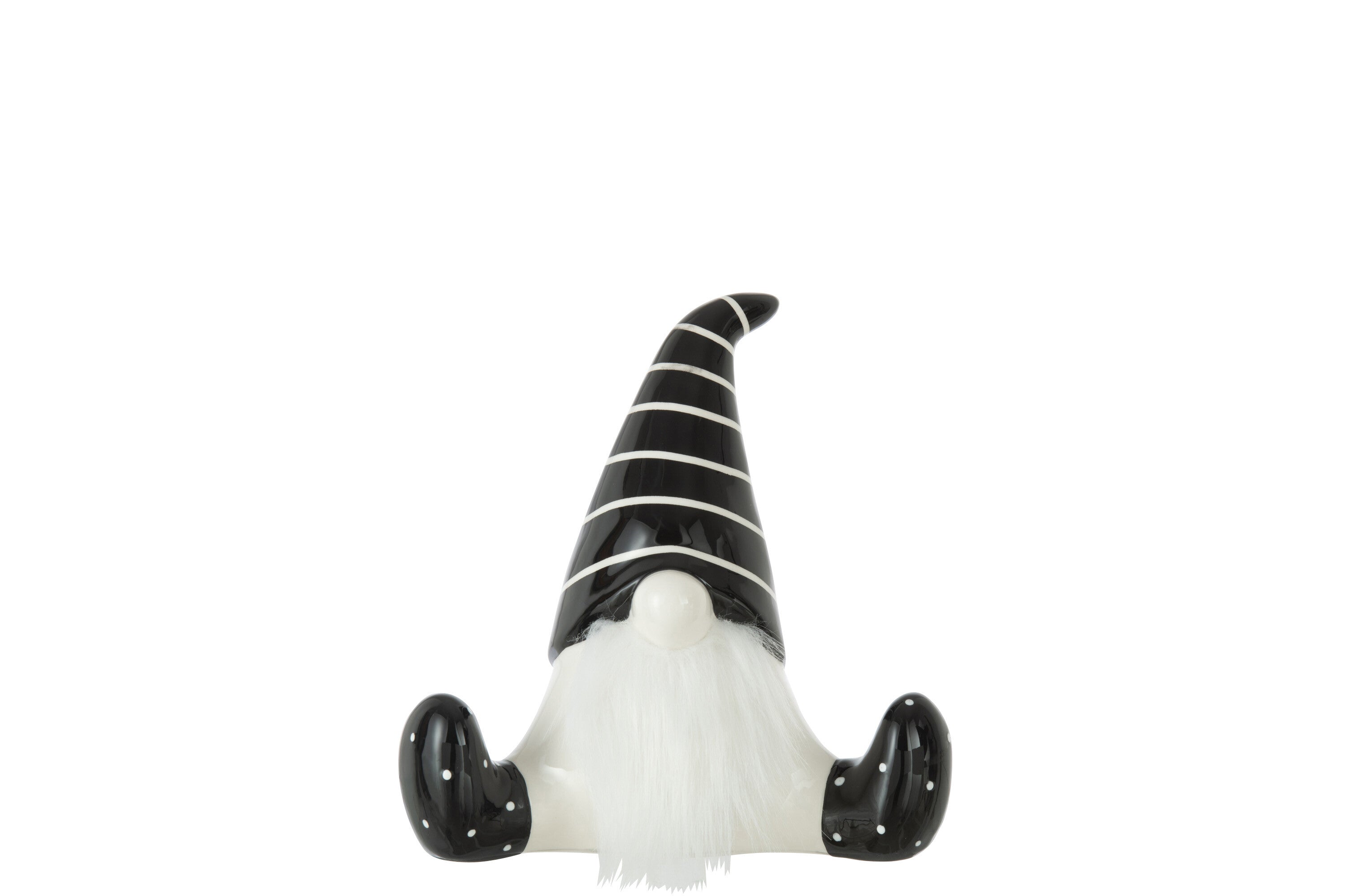 J-Line Kerstfiguren - keramiek - zwart - medium