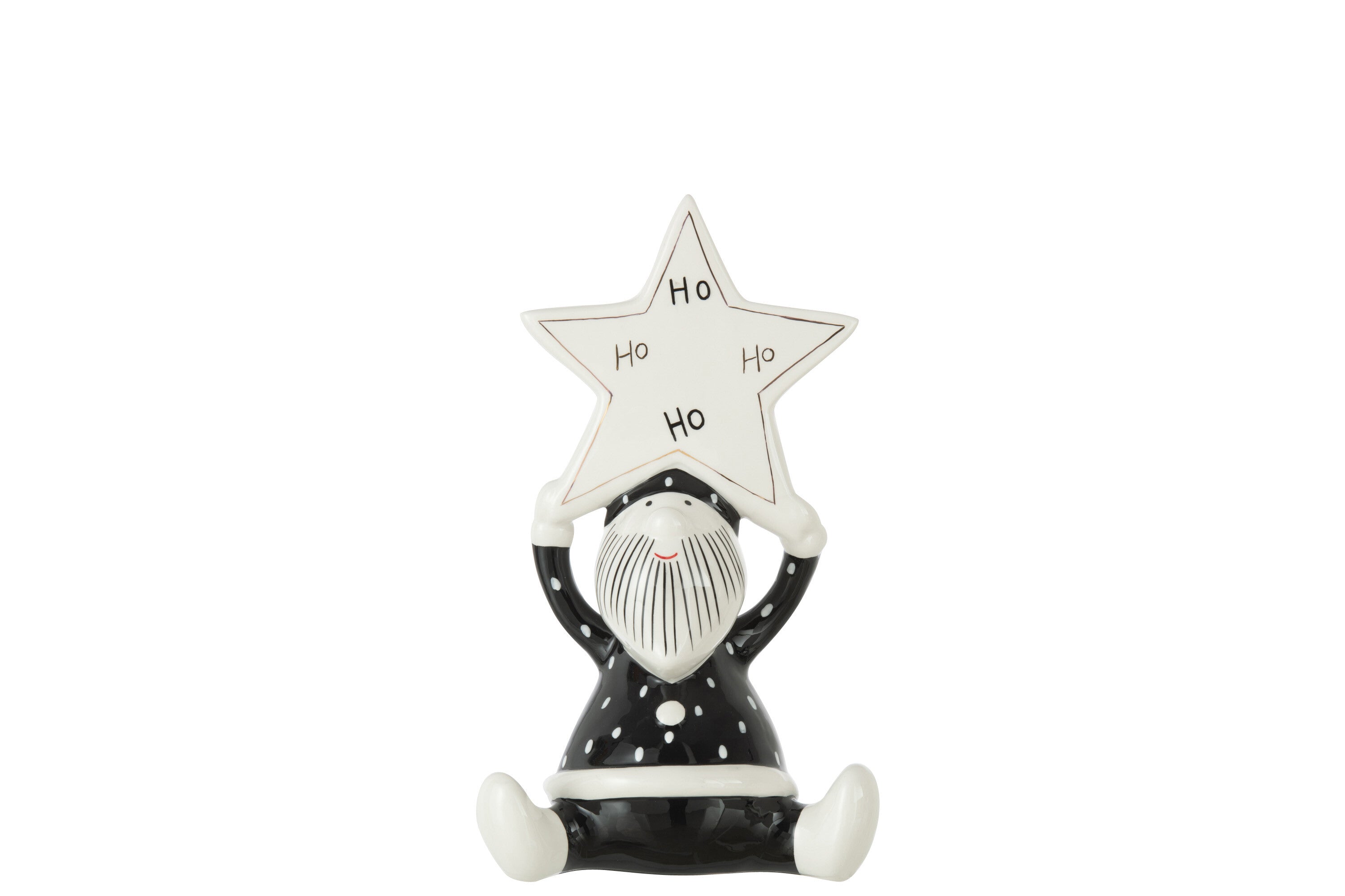 J-Line Kerstfiguren - keramiek - wit - medium