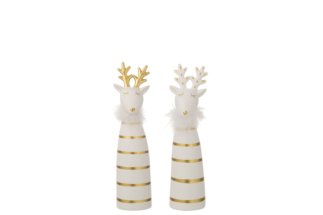 Eland Keramische Strepen Goud/Wit Medium Ass2