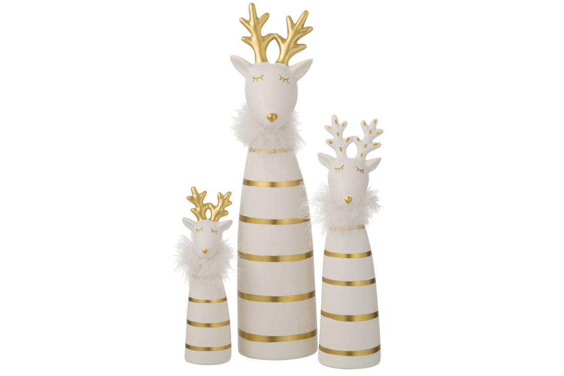 Eland Keramische Strepen Goud/Wit Groot Ass2