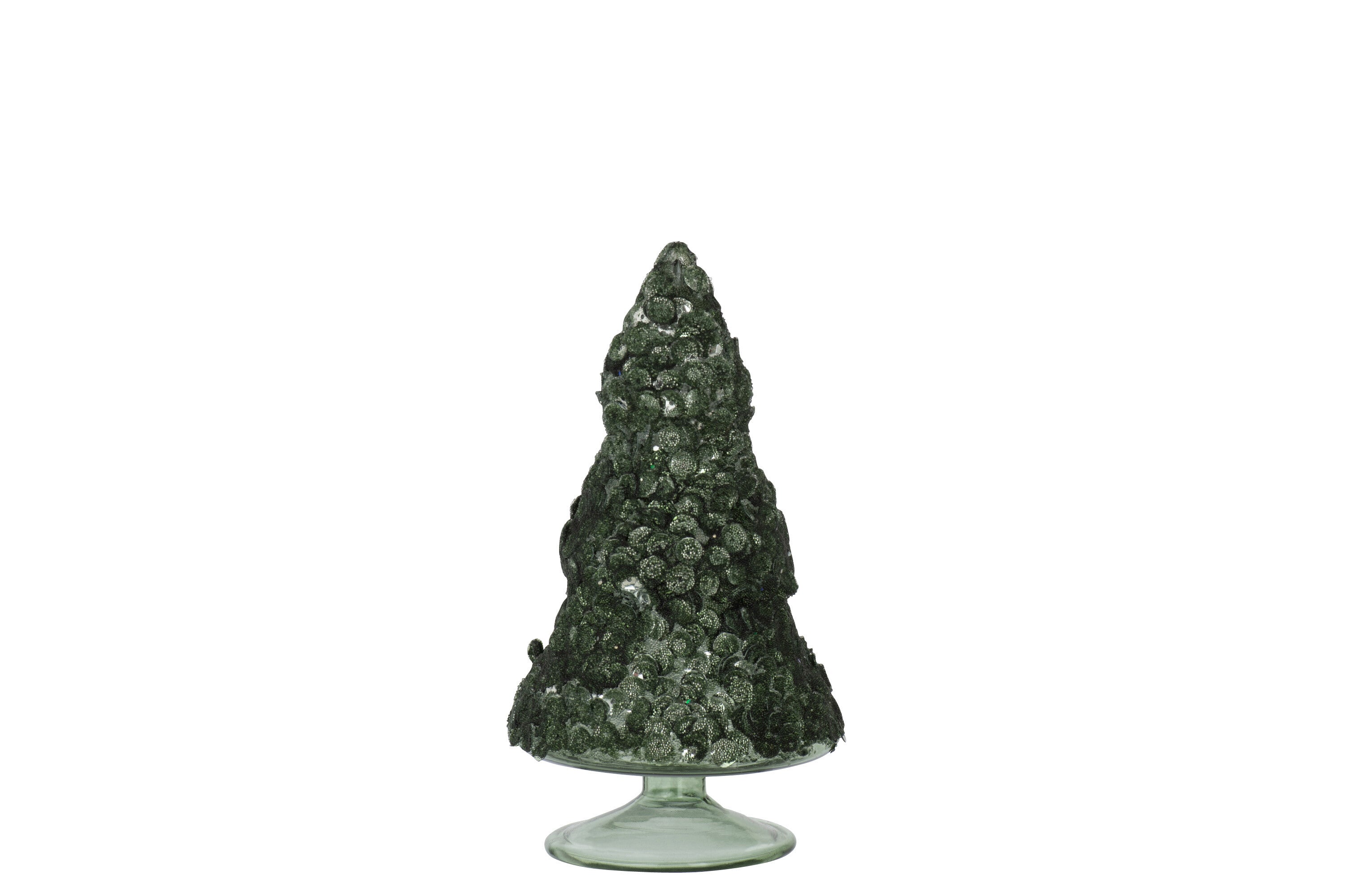 J-Line Christmas Tree Sequins Sugar Matte Dark Green Medium