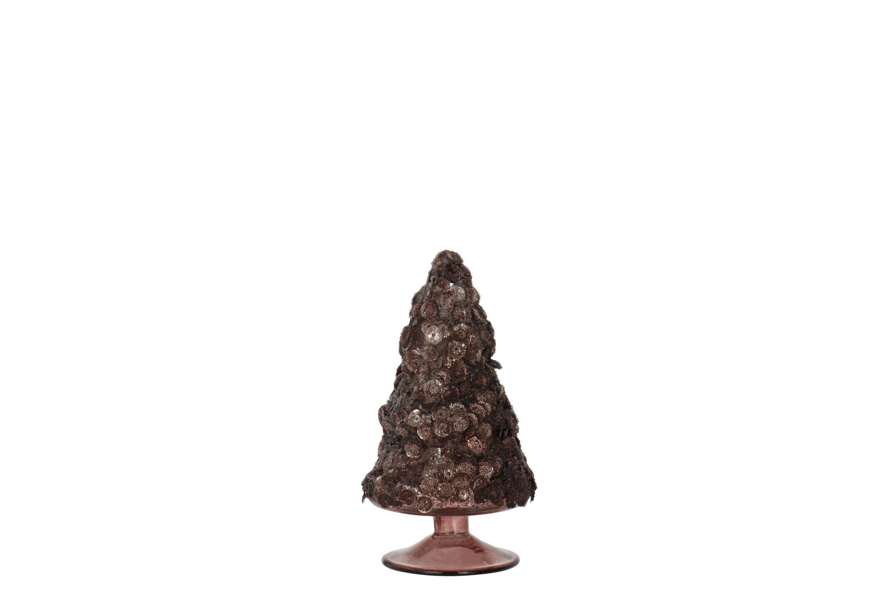 J-Line Christmas Tree Sequins Sugar Matte Dark Brown Small