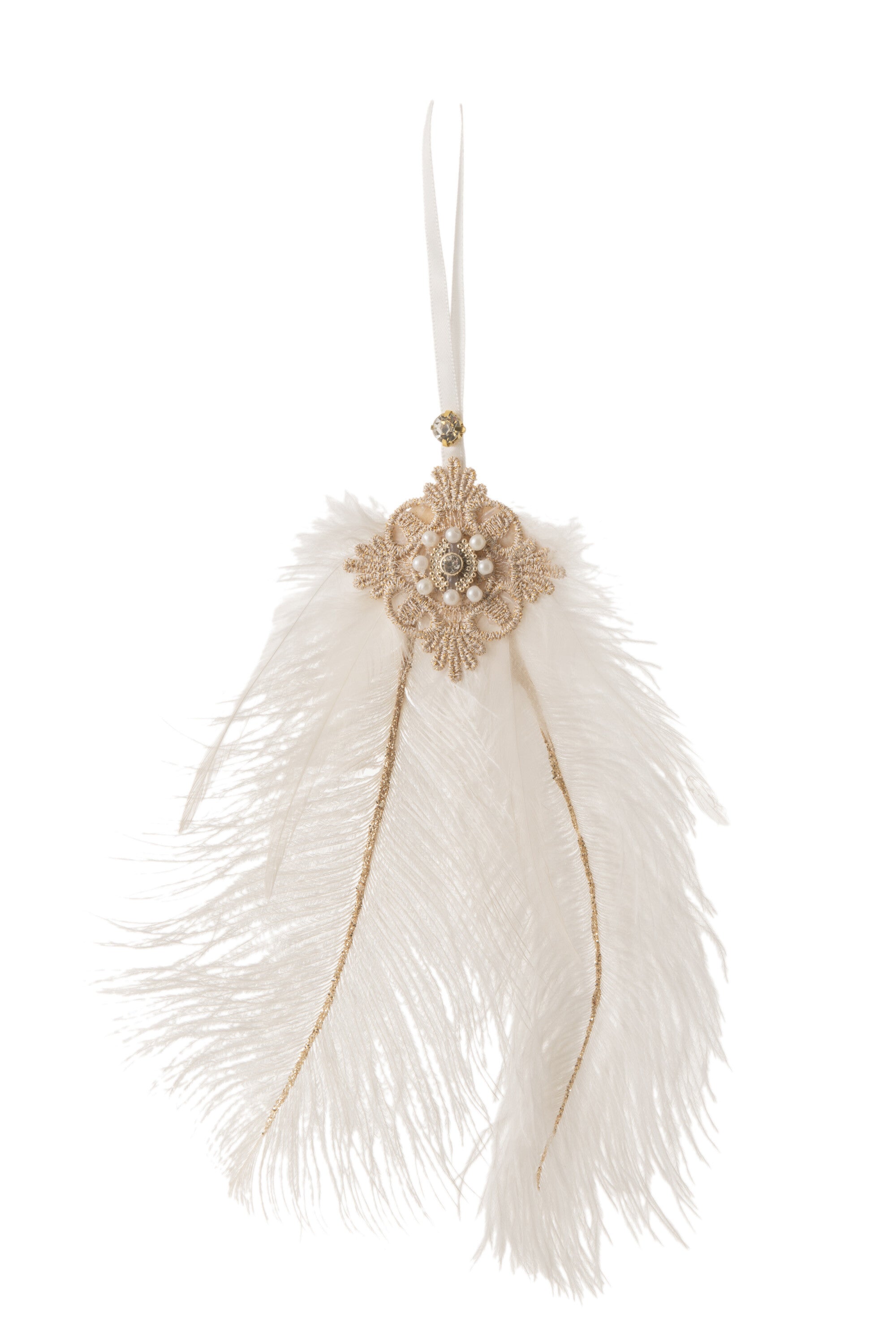 J-Line hanger - pluim - veren - wit