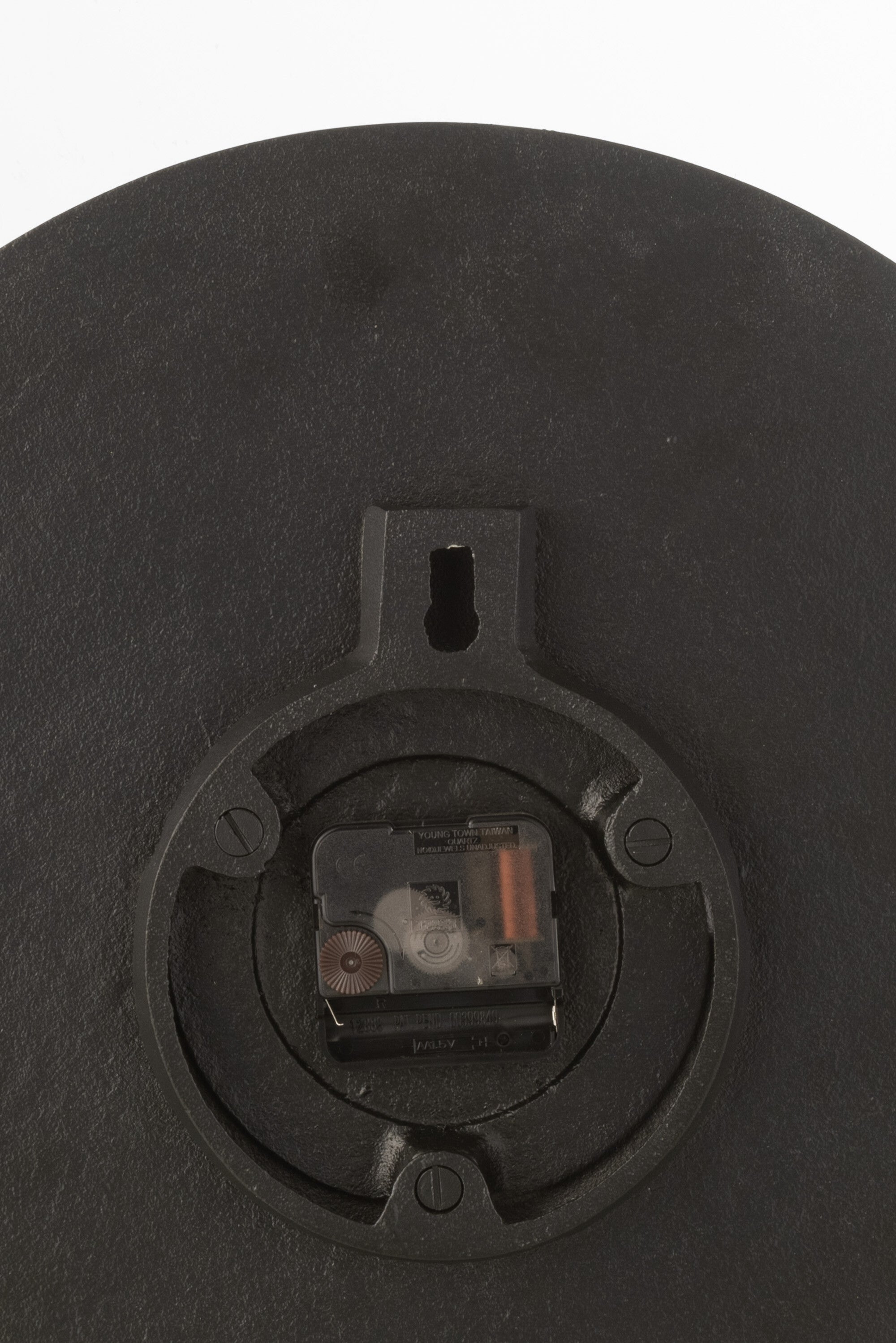 Klok Rond Metaal Zwart Klein