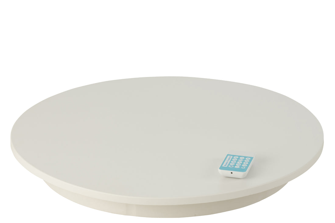 Draaibare basis rond 100 kg plastic wit groot