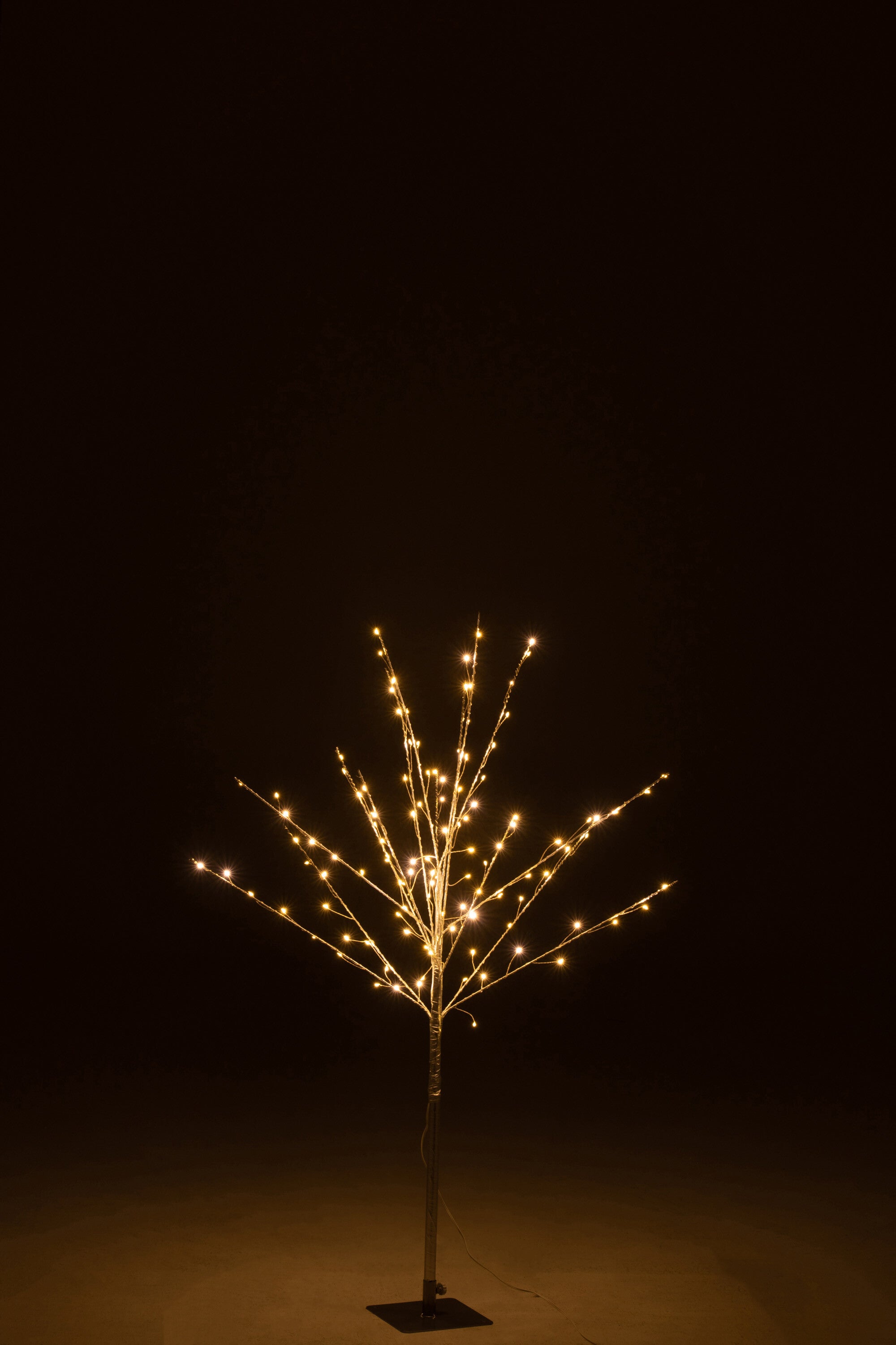 J-Line Kale Boom+Led Metaal Zilver Medium