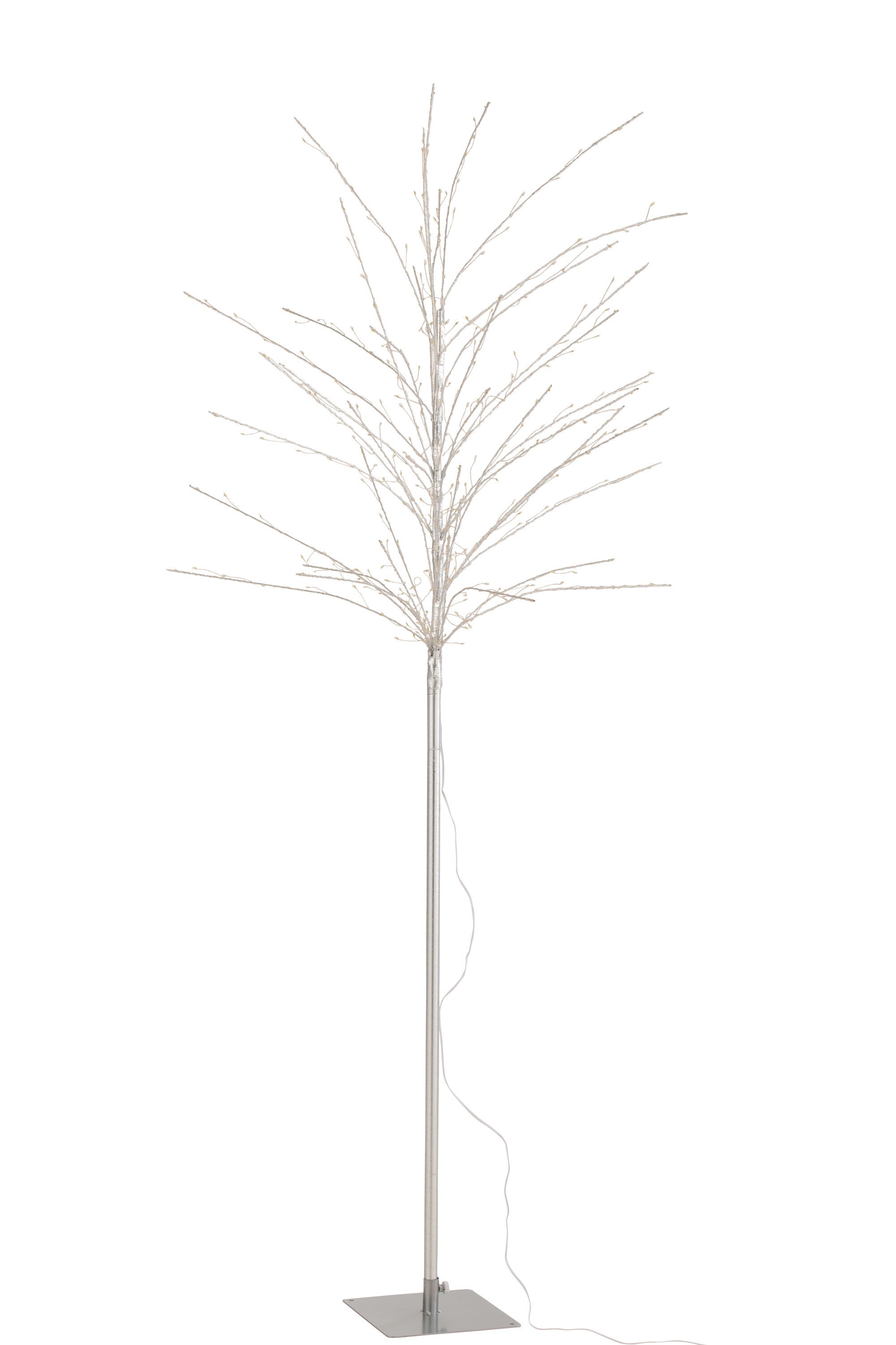 J-Line Kale Boom+Led Metaal Zilver Large