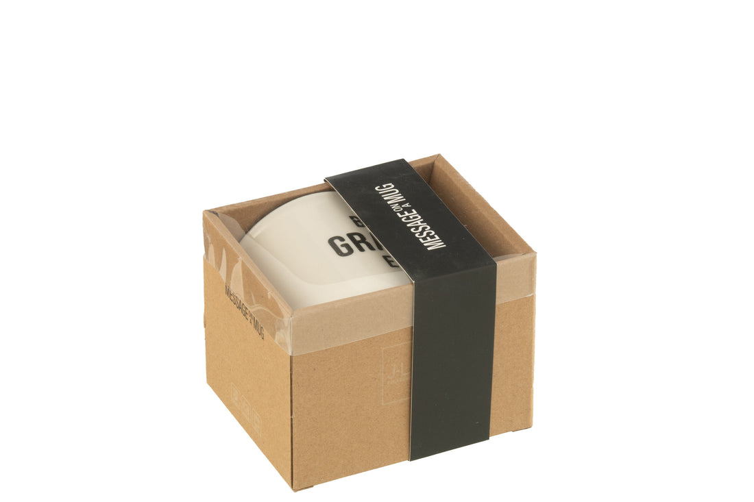 J-Line Tas Bericht Best Granny Porselein Wit / Zwart