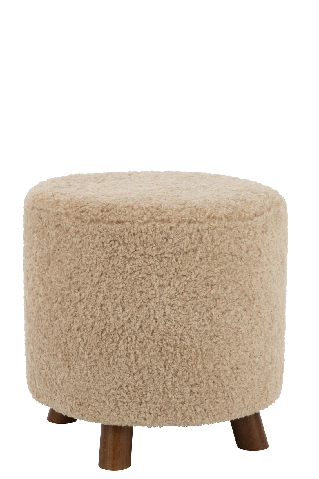 J-Line Poef Schaap Poot Polyester Beige