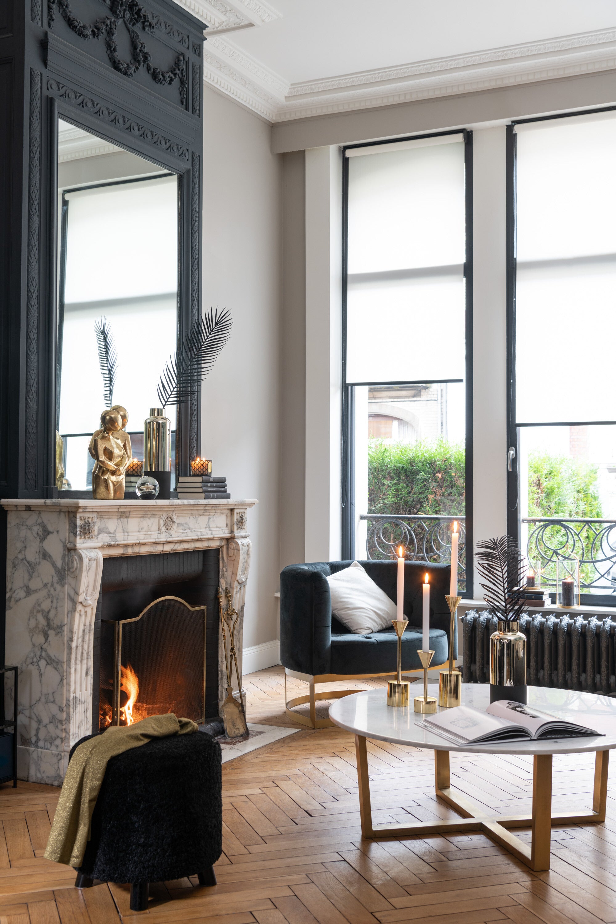 Poef Schaap Poot Polyester Zwart