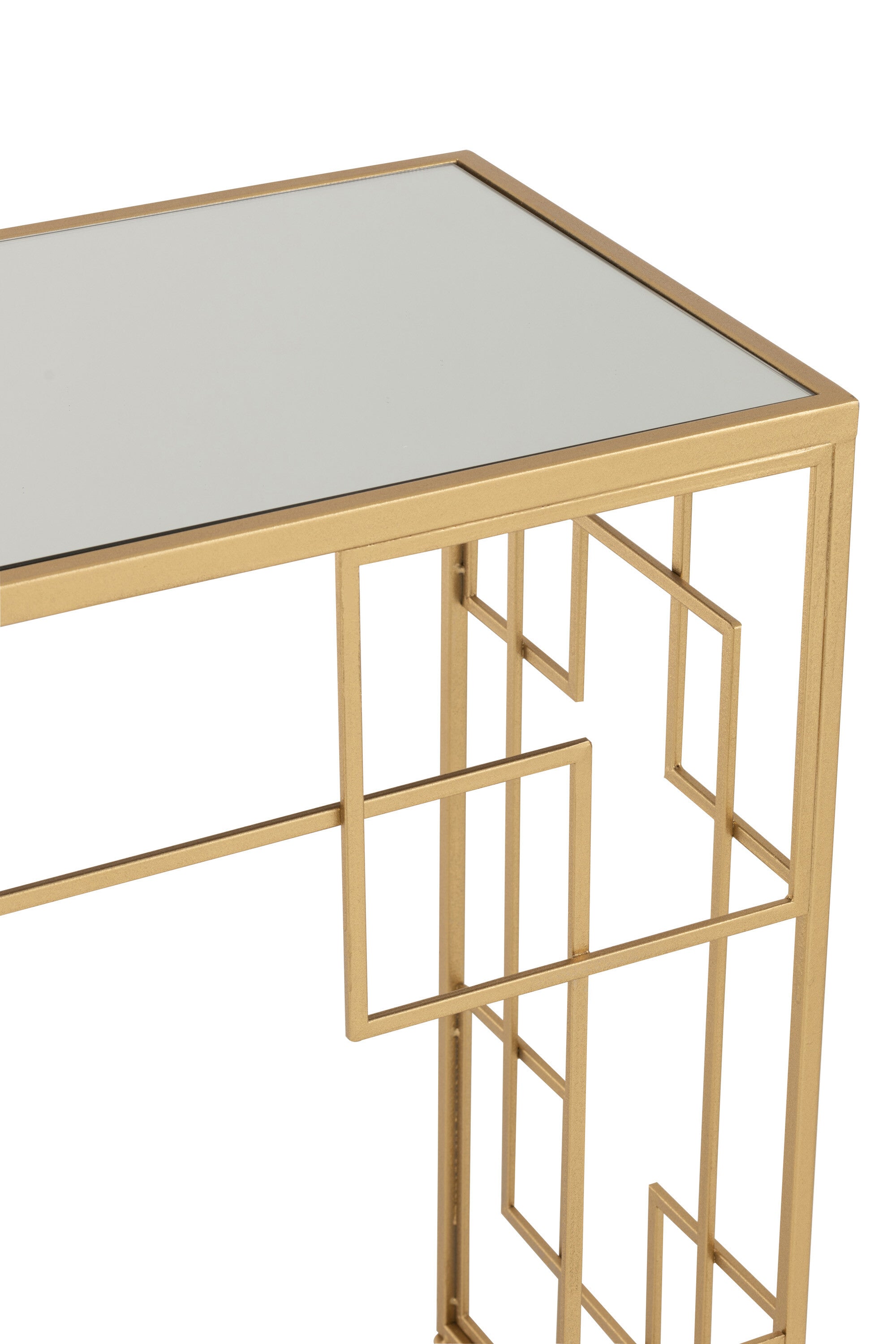 Console Lines Metaal/Glas Goud