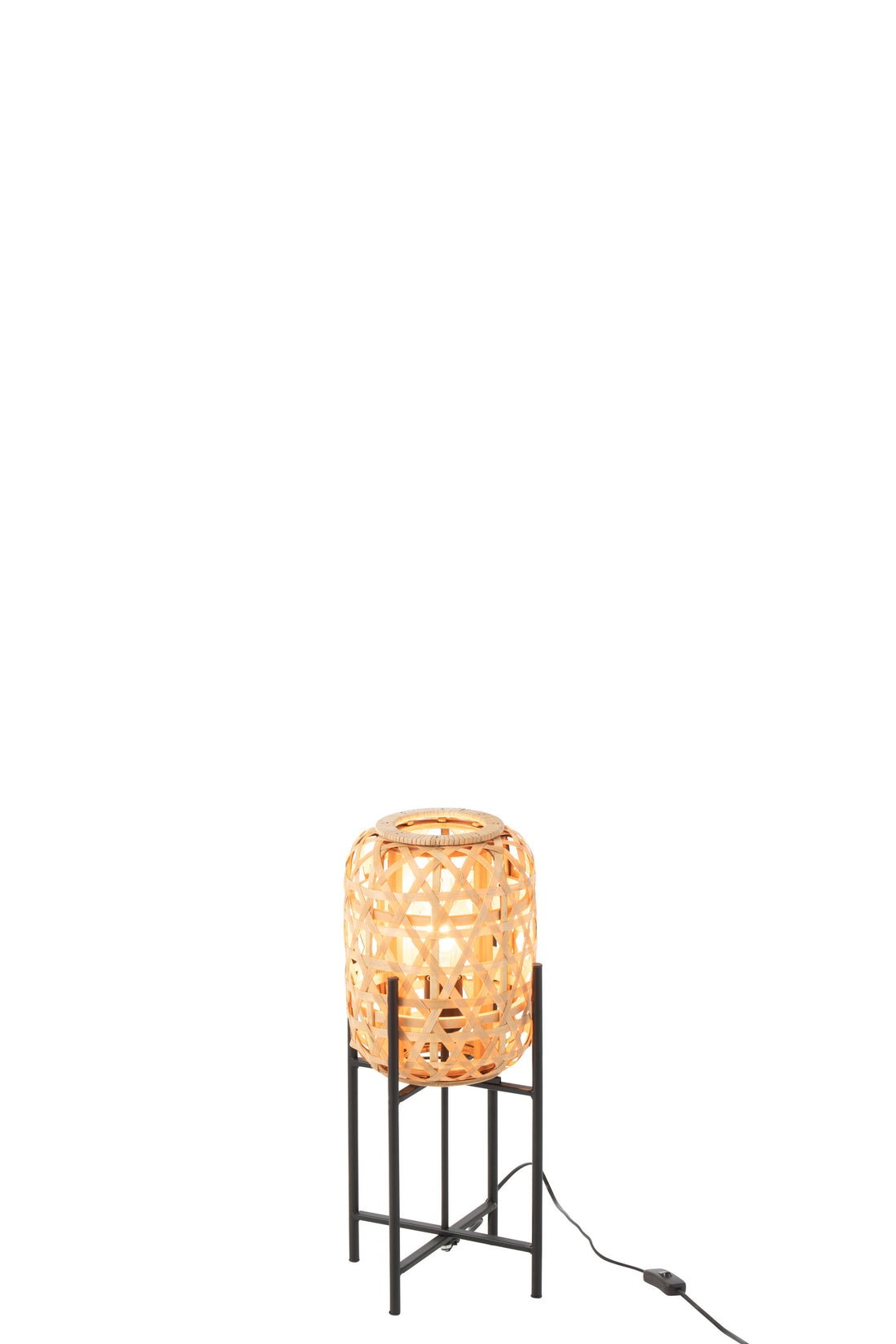 J-Line Lamp Op Voet Bamboo Naturel Small