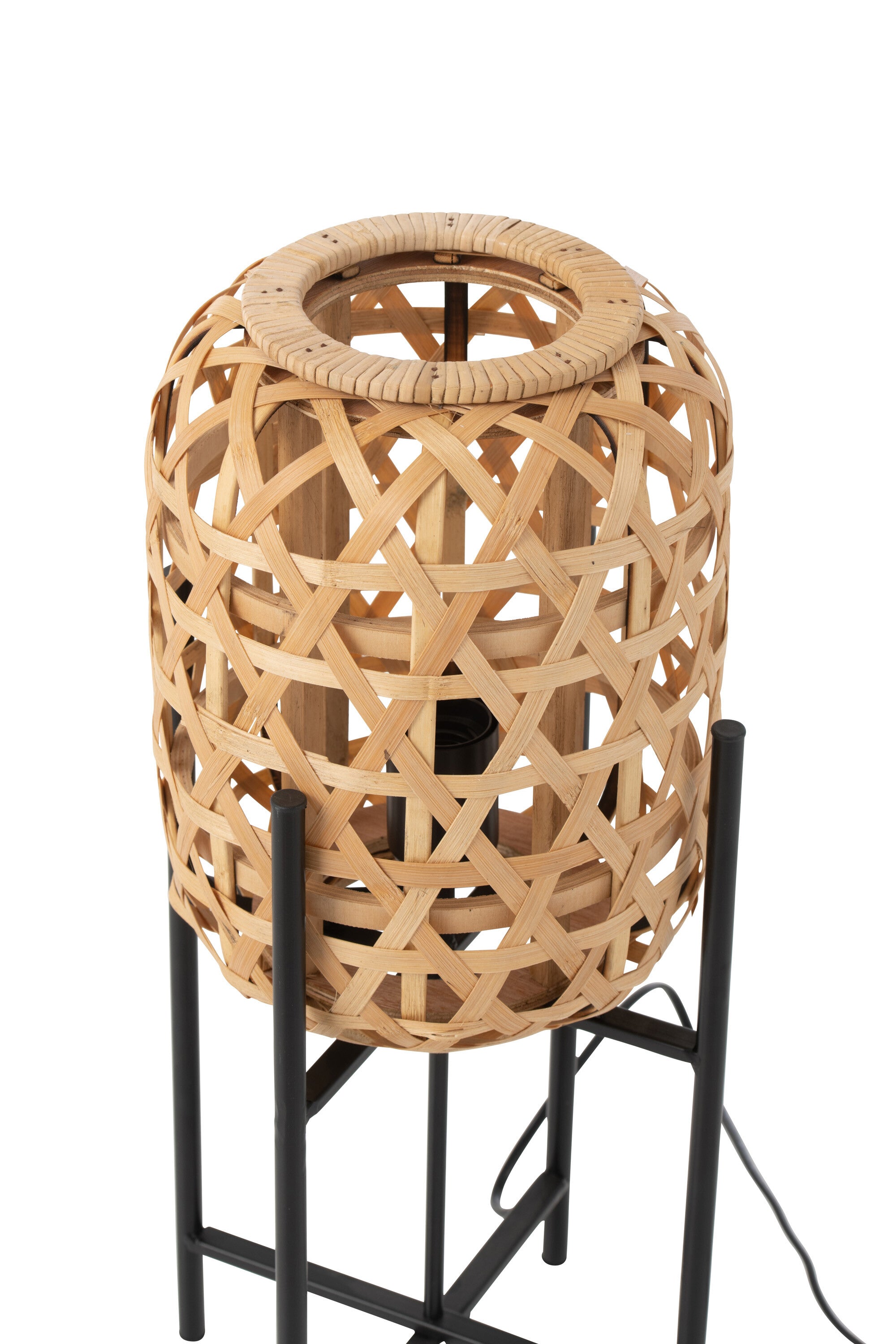 J-Line Lamp Op Voet Bamboo Naturel Small