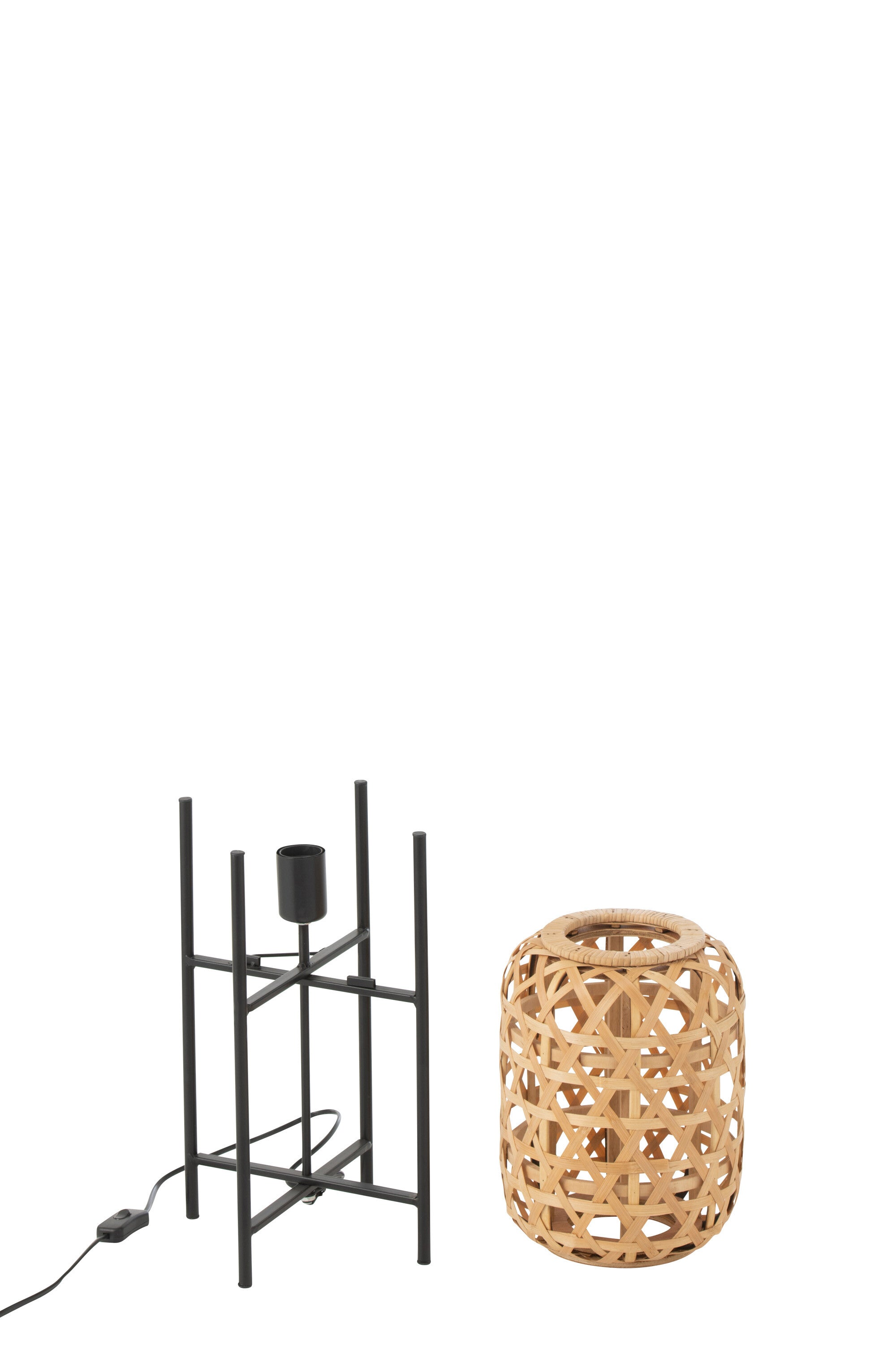 J-Line Lamp Op Voet Bamboo Naturel Small