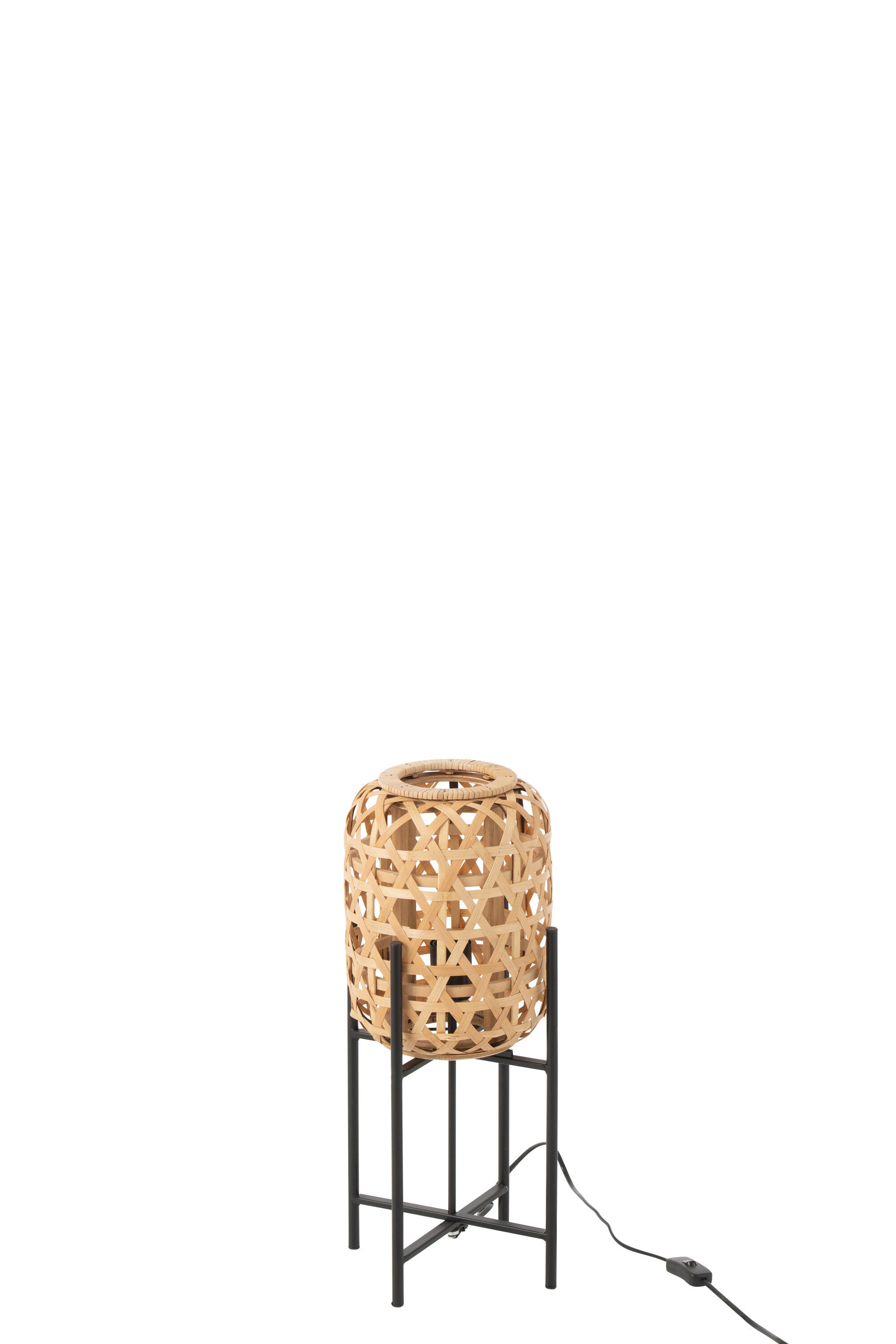 J-Line Lamp Op Voet Bamboo Naturel Small