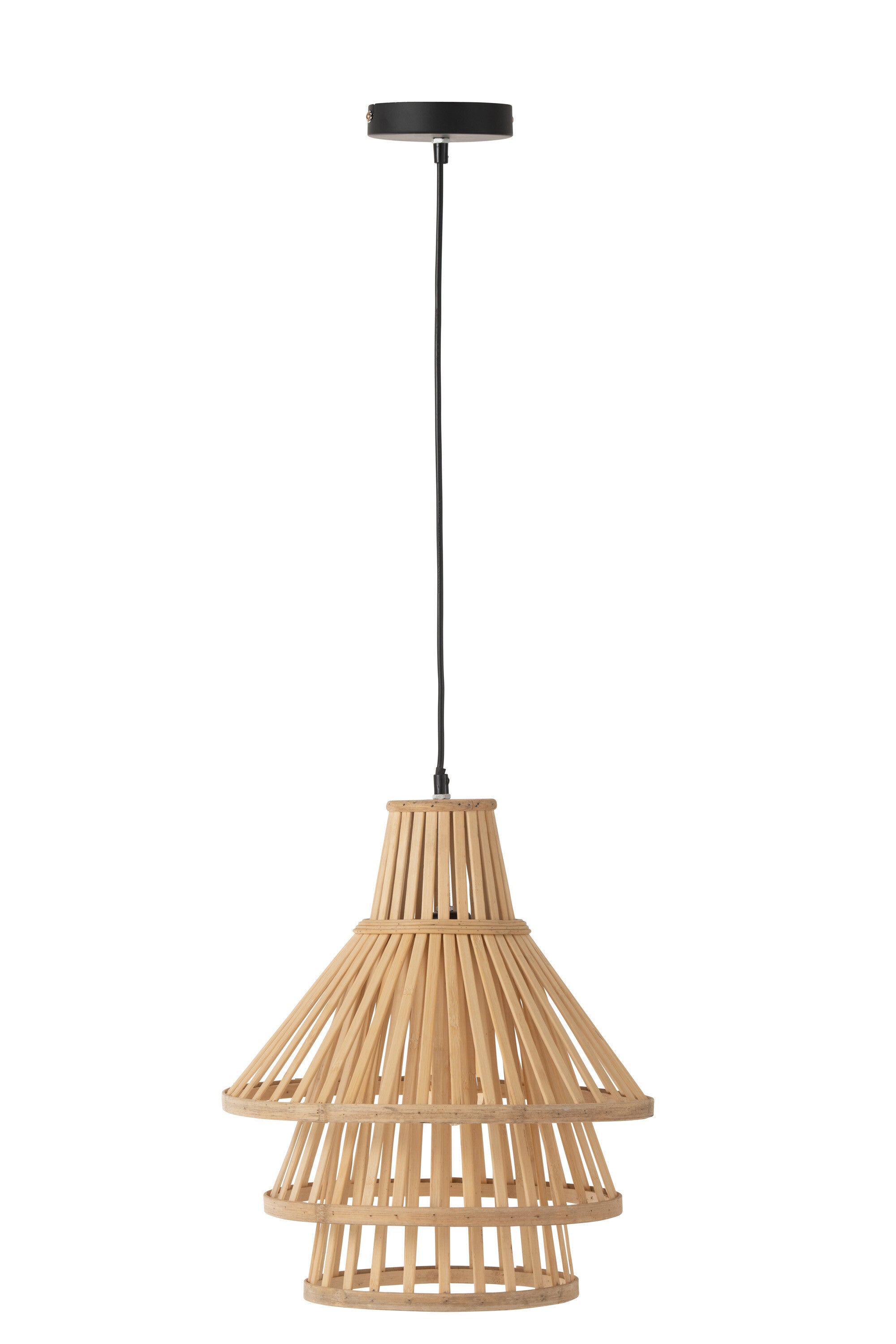 J-Line Hanglamp Lagen Bamboo Naturel Medium