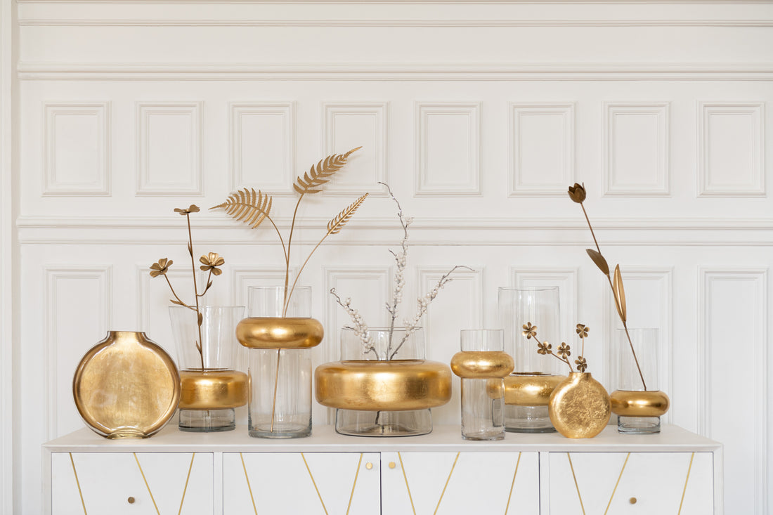 J-Line Vaas Cylinder Ring Hoog Glas Transparant Small - 25.00 cm hoog