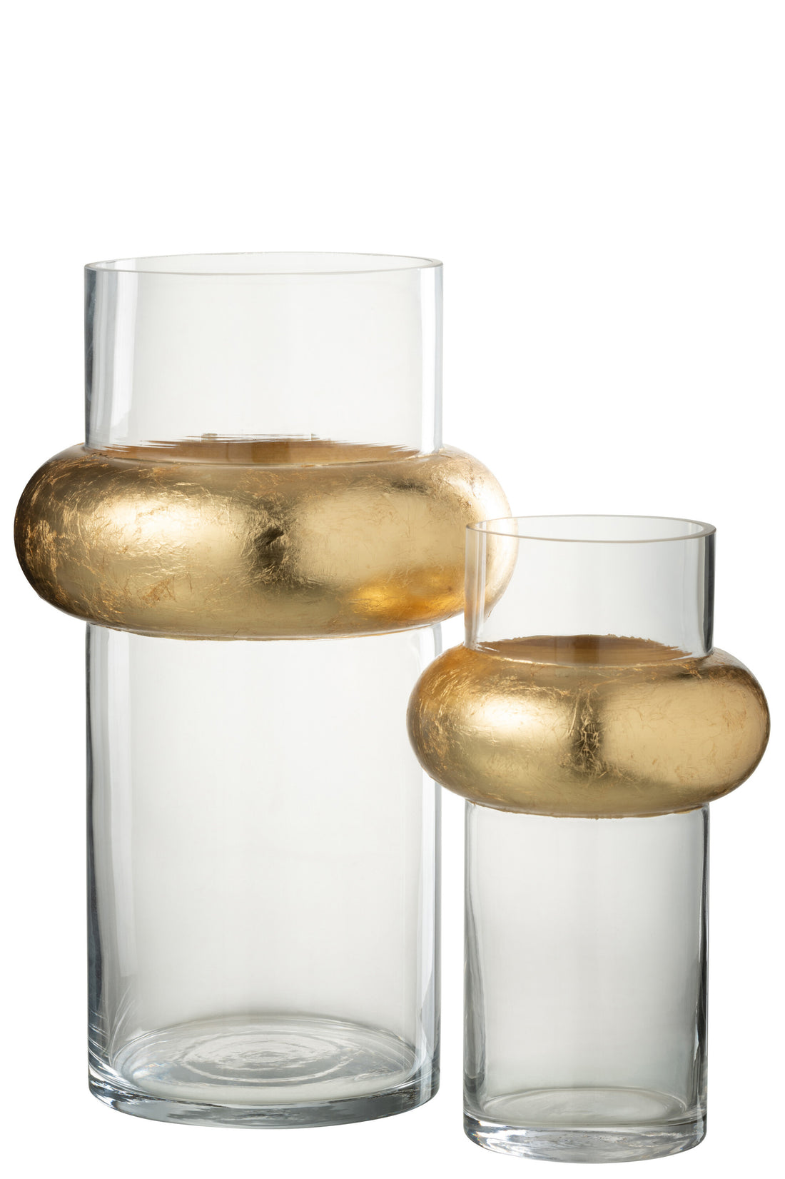 Vaas Cilinder Ring Hoog Glas Transparant Groot