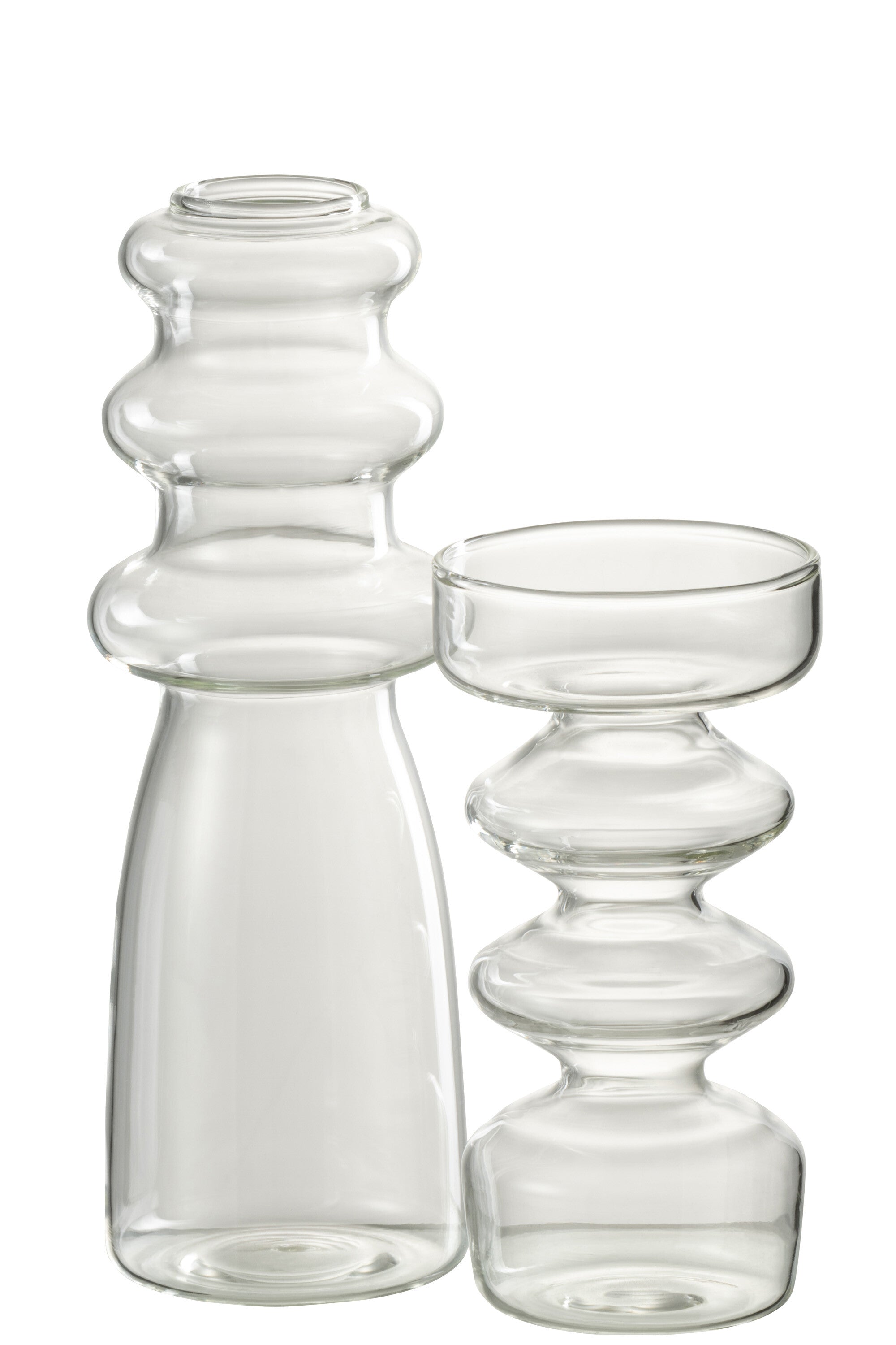 J-Line Vaas Luna Glas Transparant Large - 21.00 cm hoog
