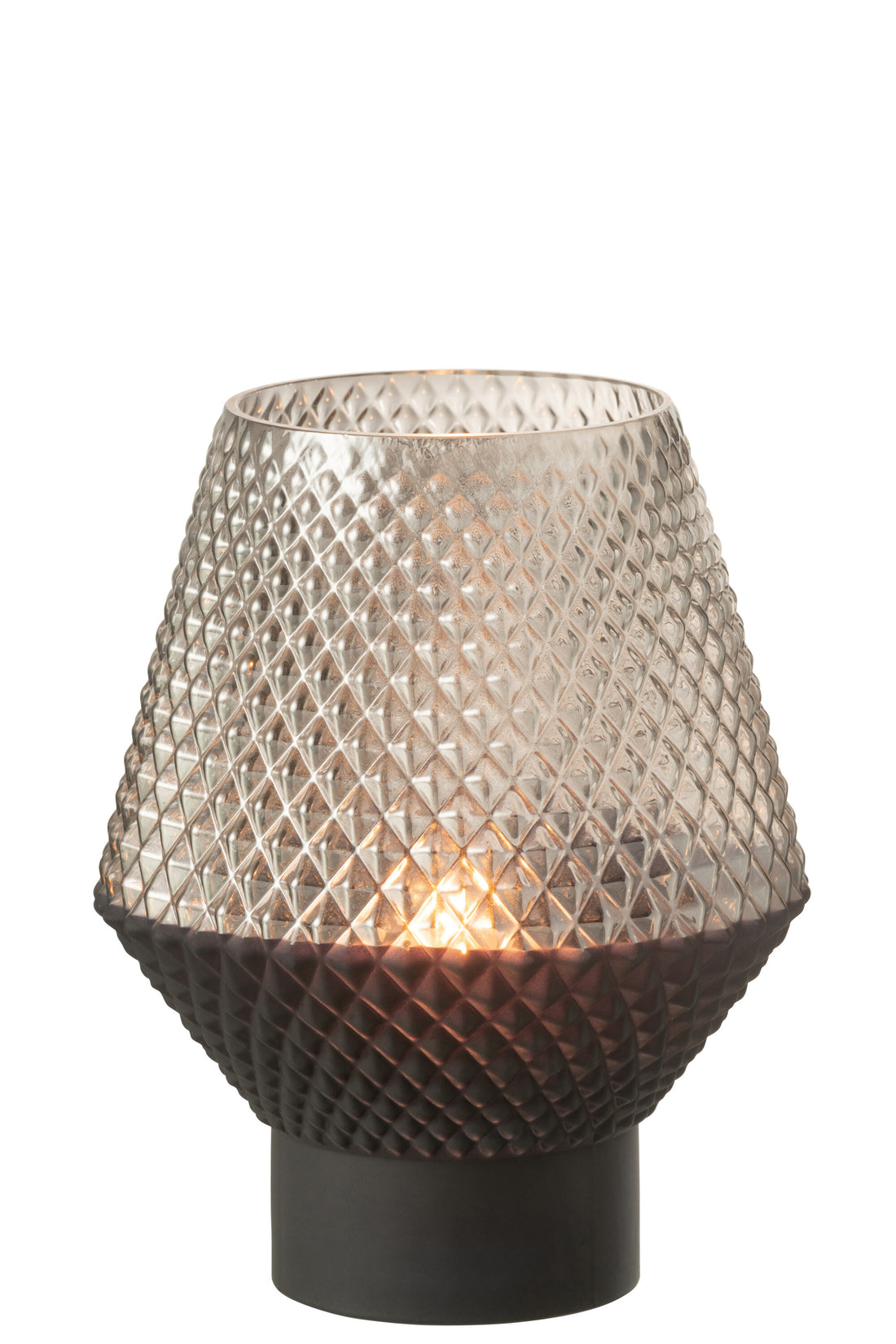 Vaas Patroon Glas Grijs Klein