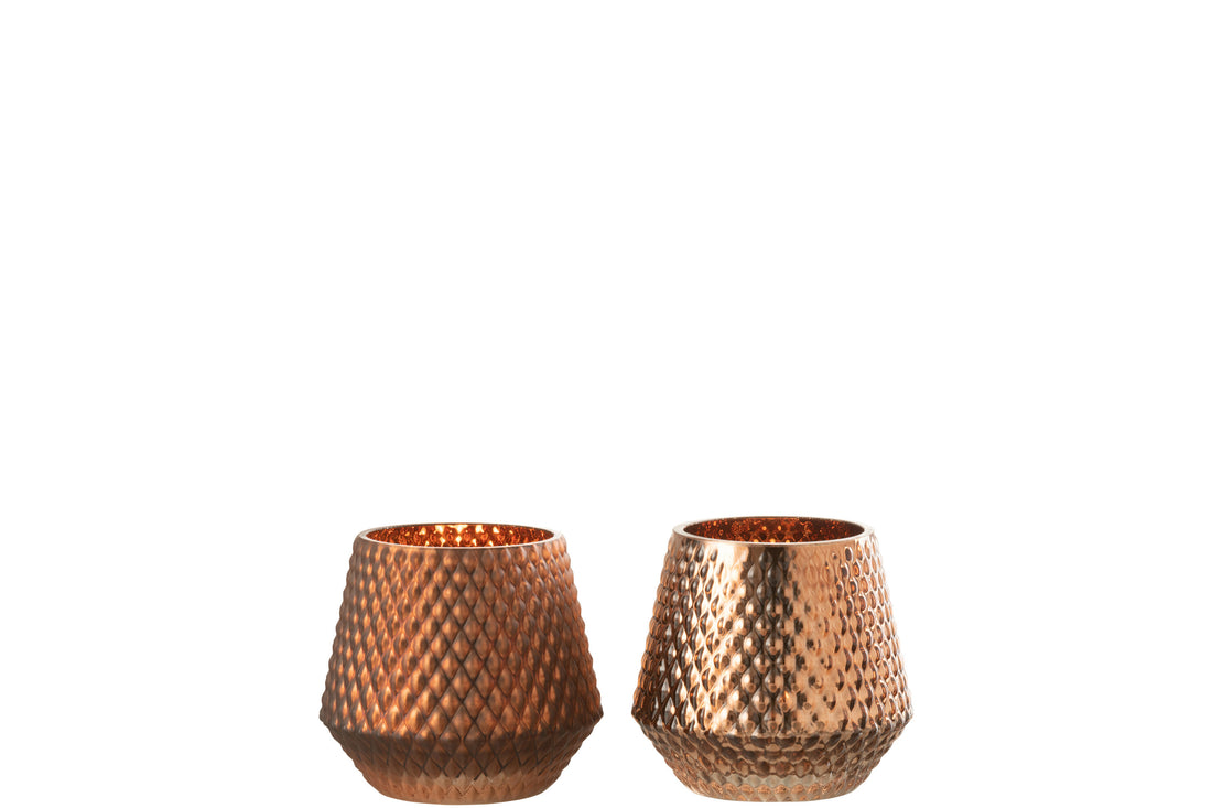 Theelichthouder Cari Glas Koper Smart Ass