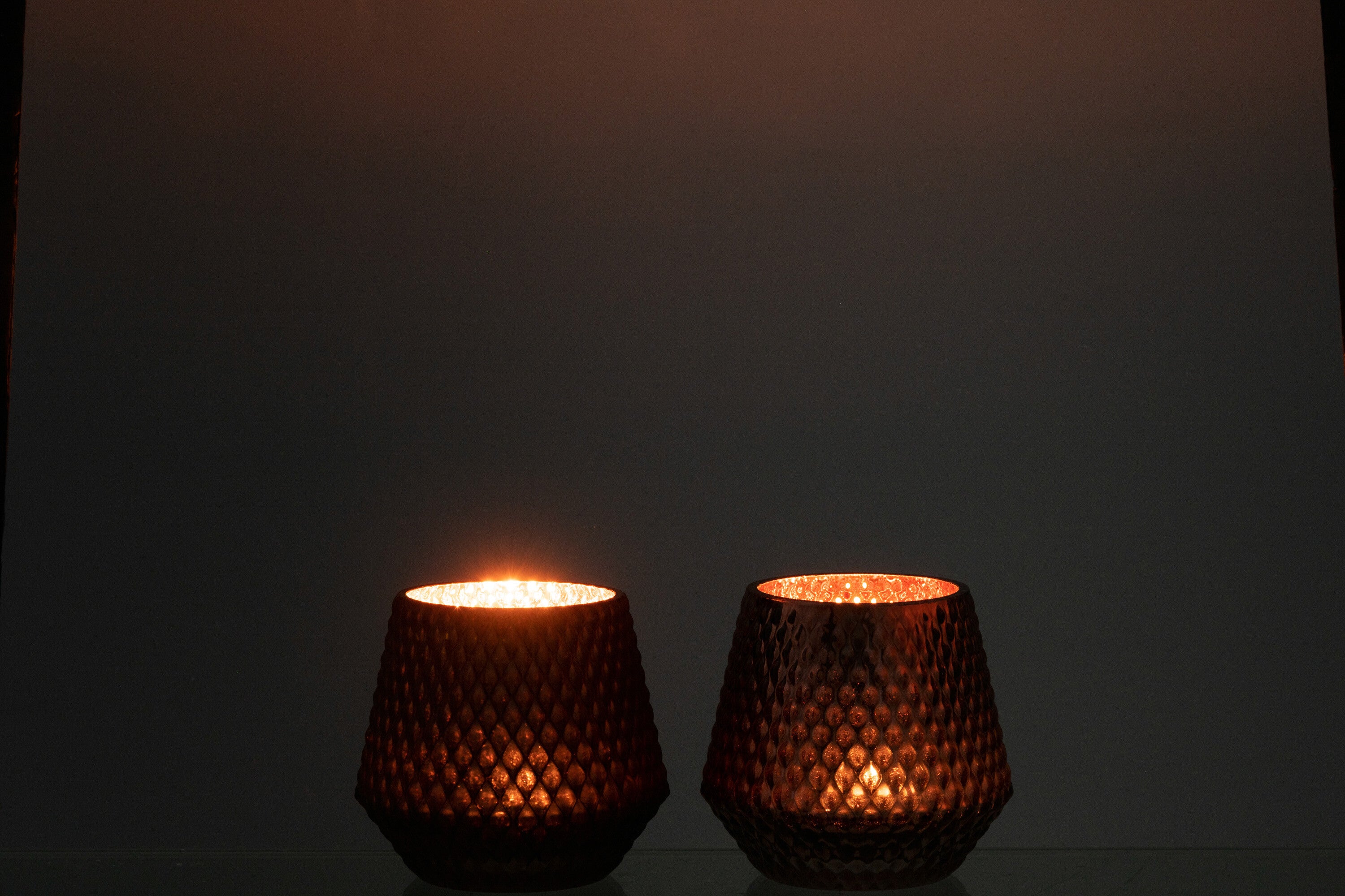 Theelichthouder Cari Glas Koper Smart Ass