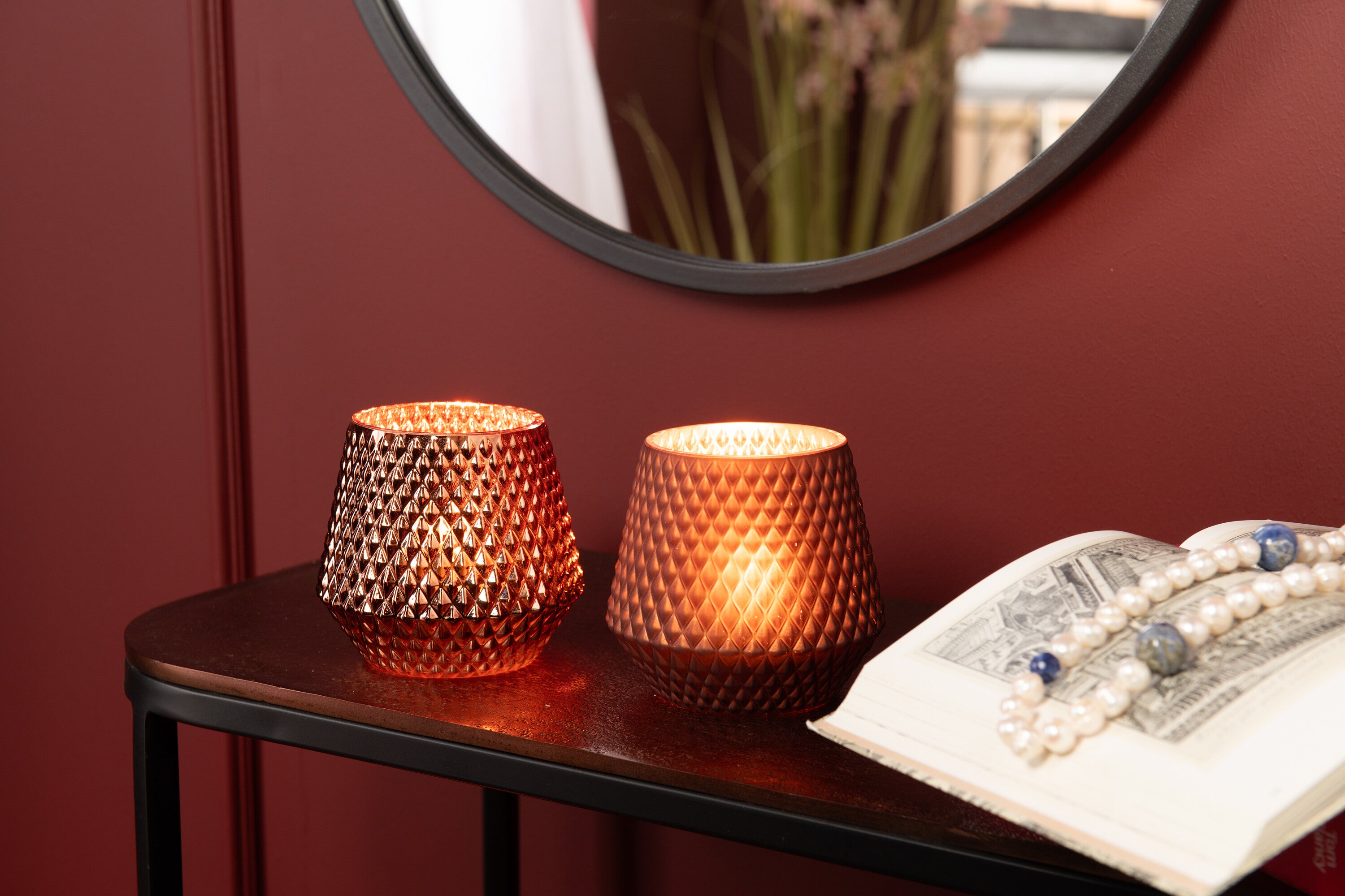 Theelichthouder Cari Glas Koper Smart Ass